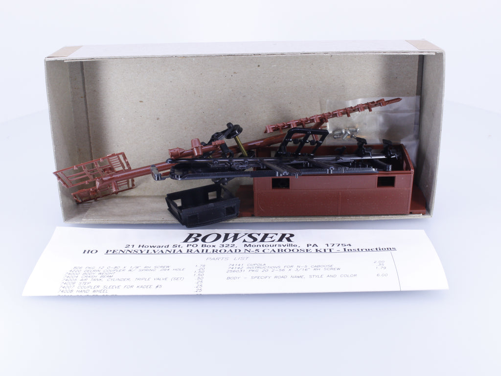 Bowser 55000 HO N-5 Caboose Freight Car Kit Undecorated (b)
