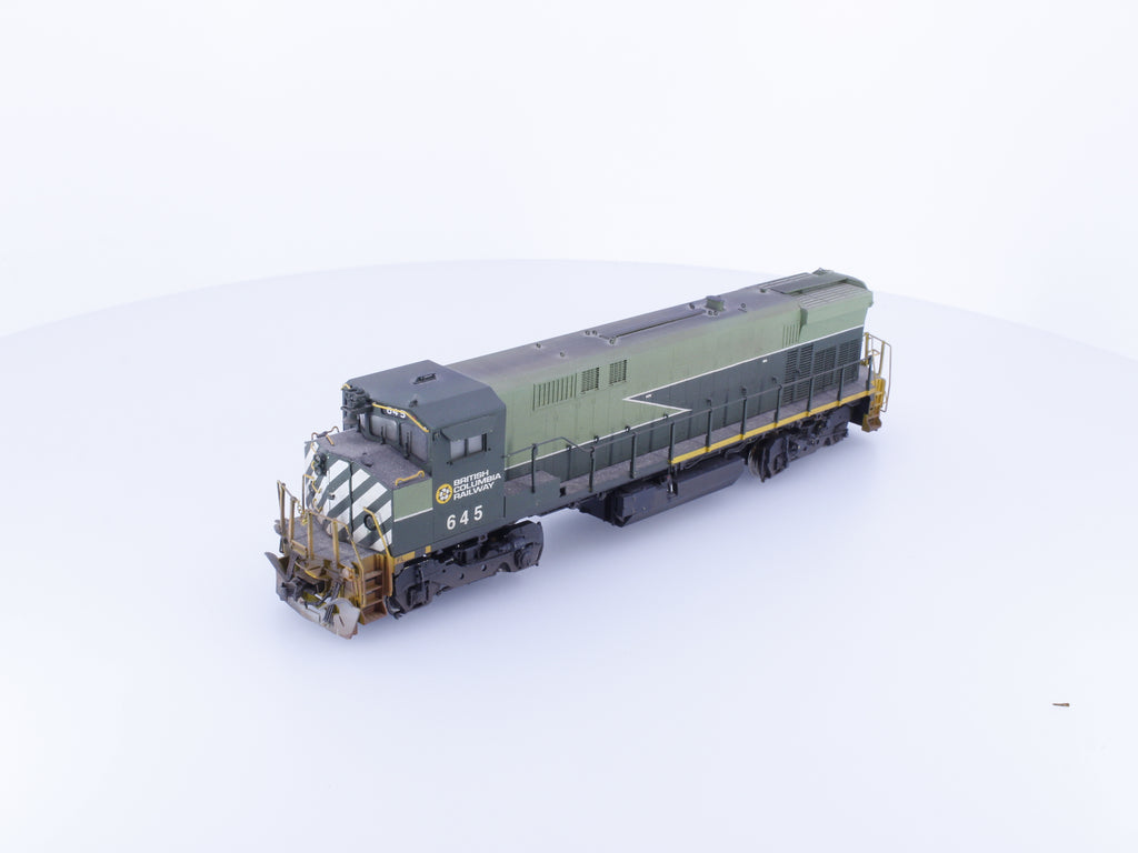 Overland 5275 HO Brass BCR M420W Diesel Locomotive Factory Paint and Weathered BC Rail (BCOL) 645 DCC