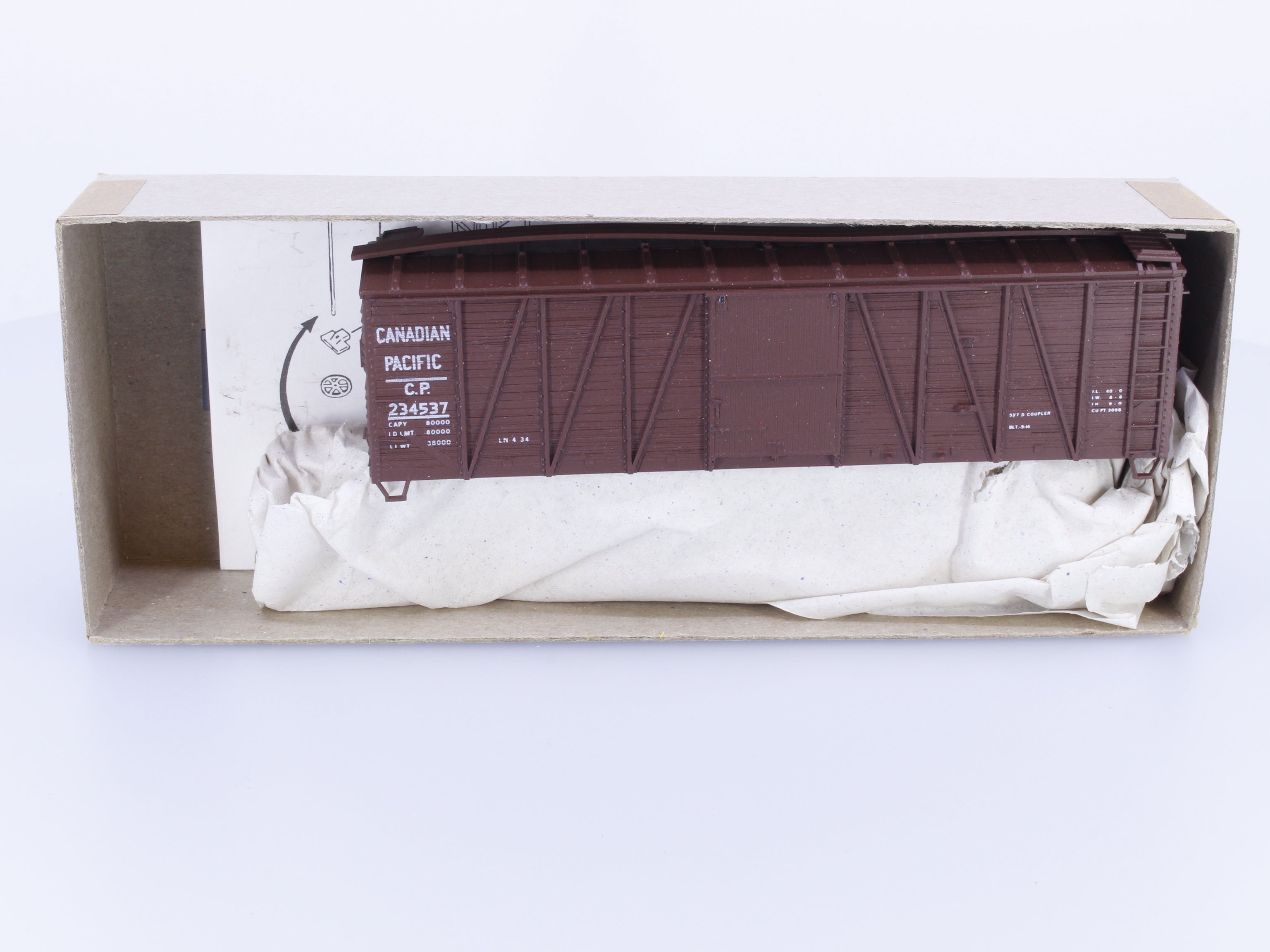 Accurail 4204 HO 40' Outside Braced Boxcar Steel Ends Kit Canadian Pacific (CP) 234537