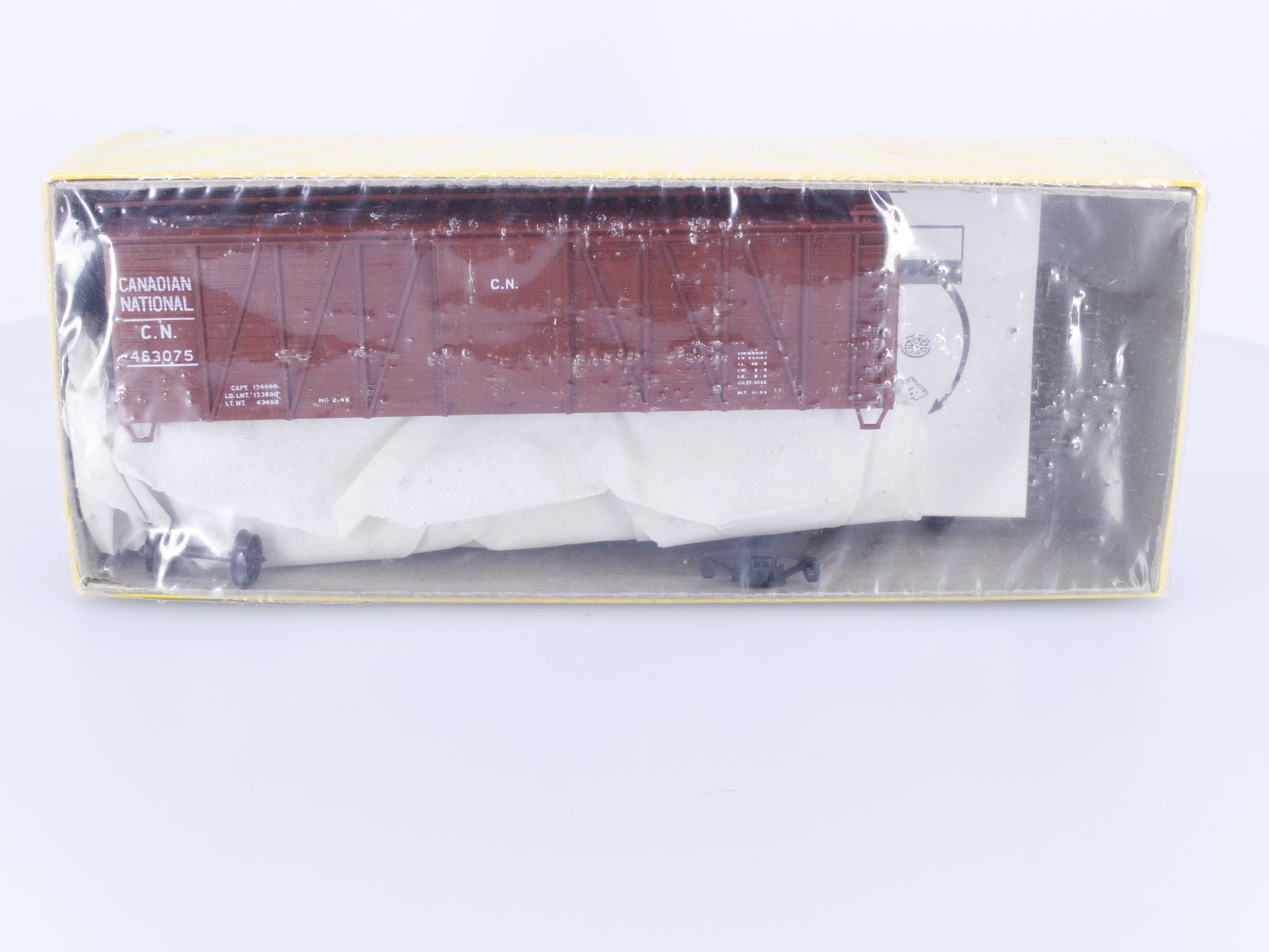 Accurail 4207 HO 40' Outside Braced Boxcar Steel Ends Kit Canadian National (CN) 463075