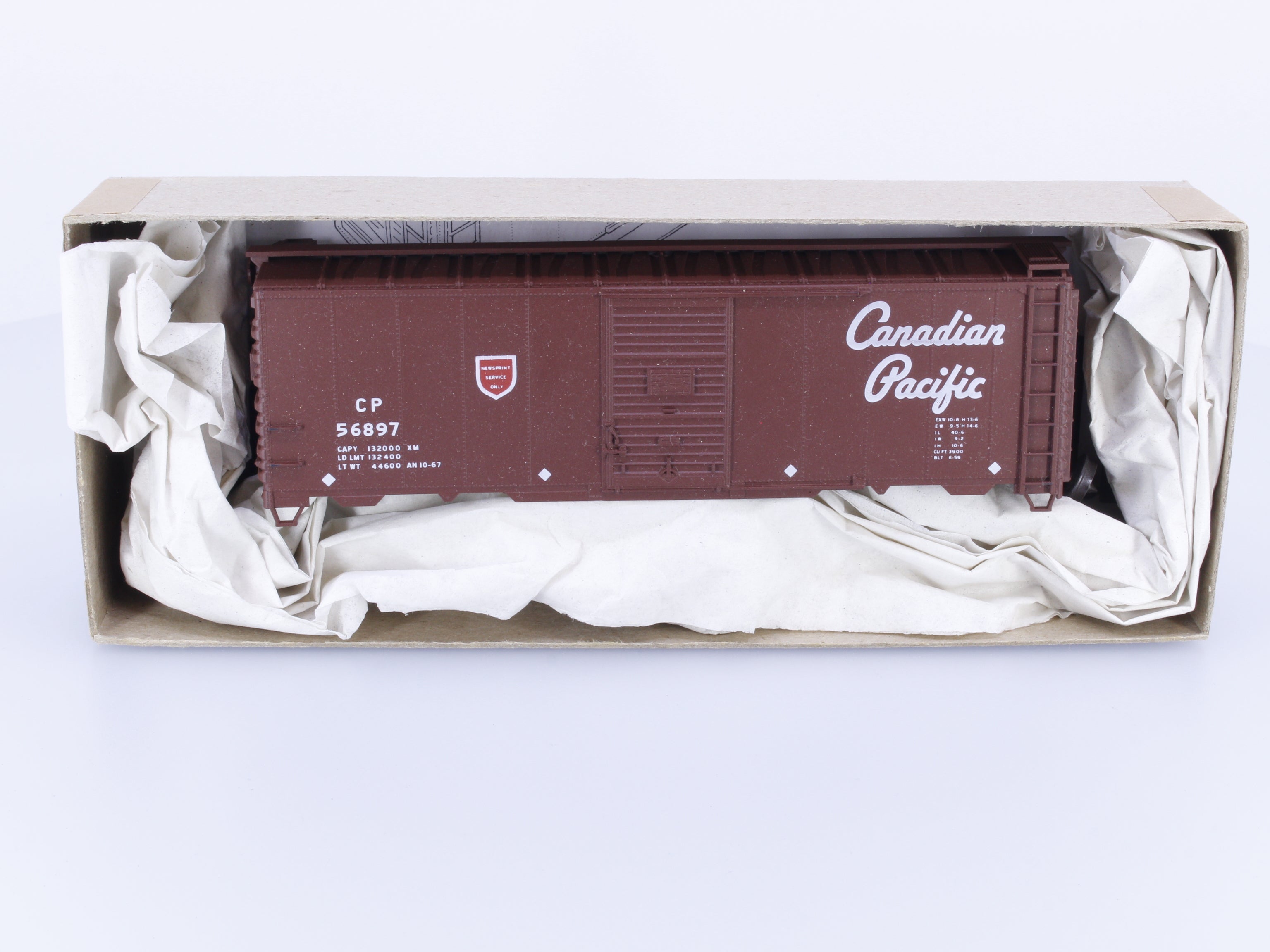 Accurail 1529 HO AAR 40' Steel Boxcar Kit Canadian Pacific (CP) 56897