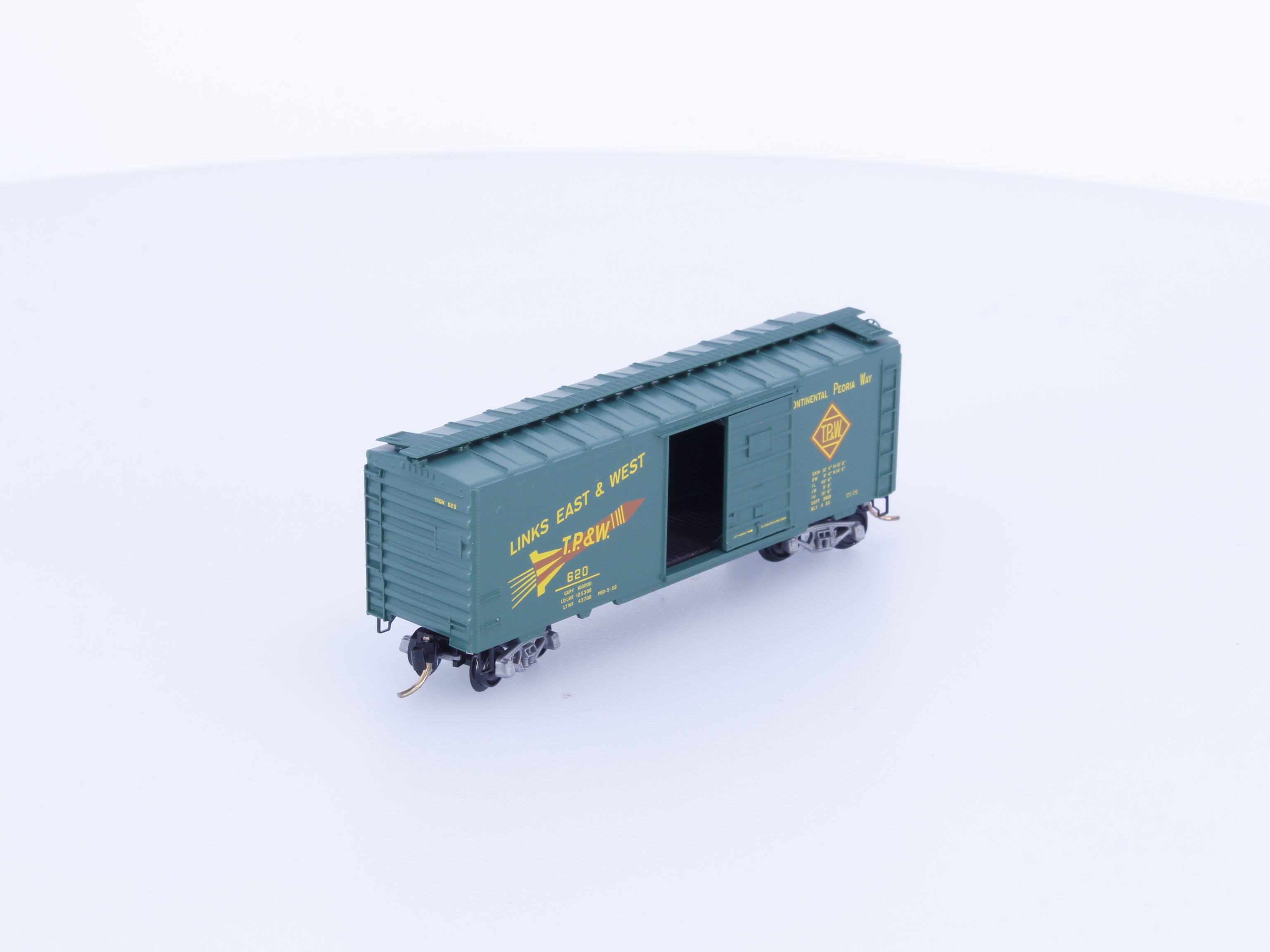 Micro Trains 20120 N 40' Standard Box Car Single Door Toledo Peoria and Western (TPW) 620