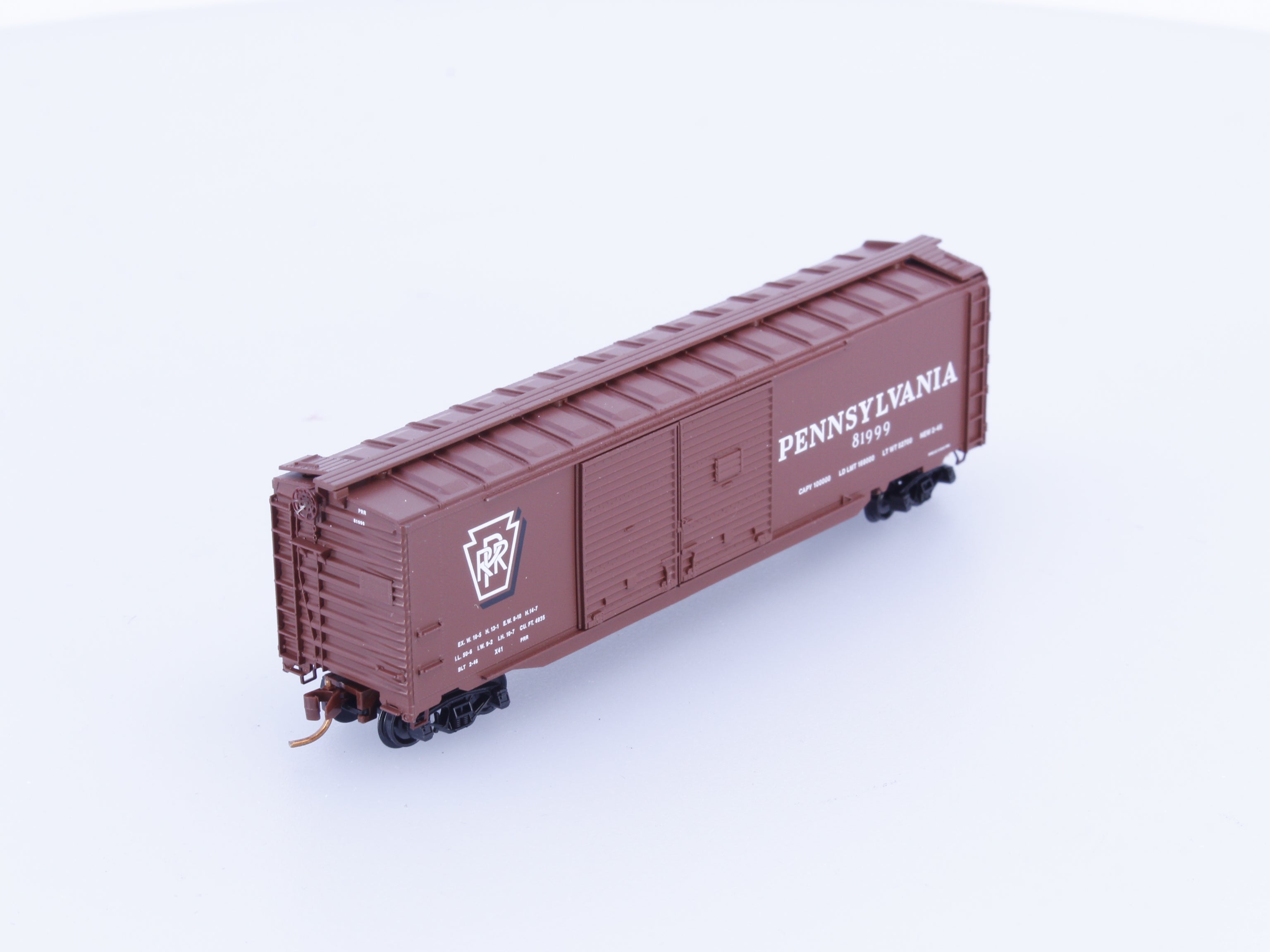 Micro Trains 07800810 N 50' Auto Box Car, Double Side Doors & End Door Pennsylvania Railroad (PRR) 81999