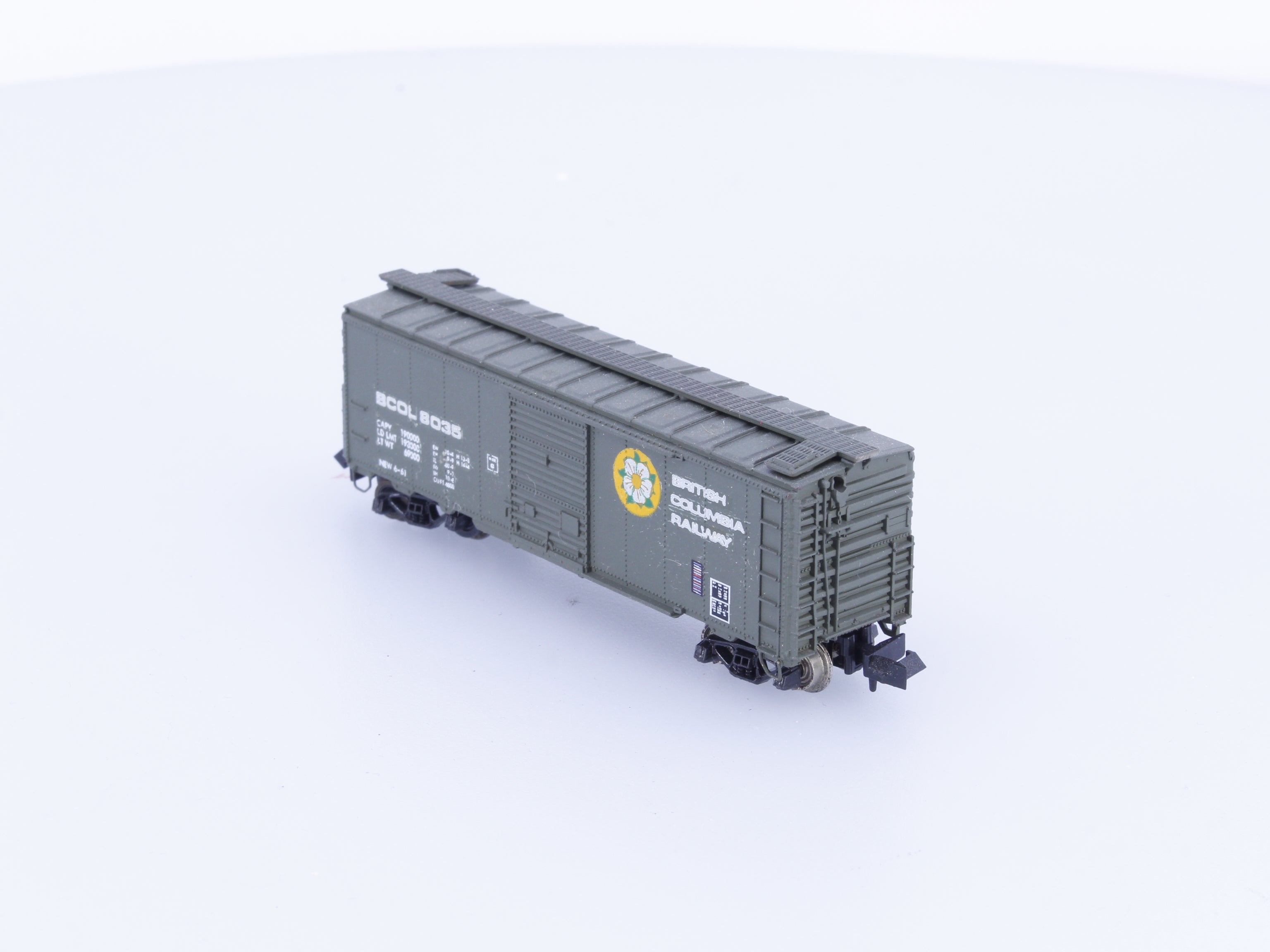 Con Cor 1001 N 40' Single Door Boxcar Custom Painted BC Rail (BCOL) 8035