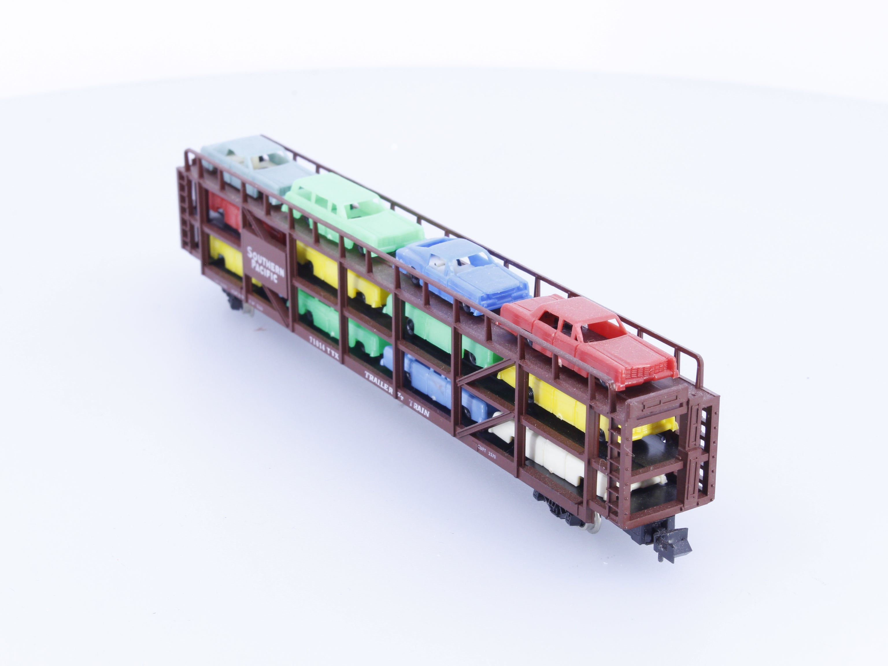 Minitrix 51315200 N Tri Level Open Autorack (TTX) Southern Pacific (SP) 71014