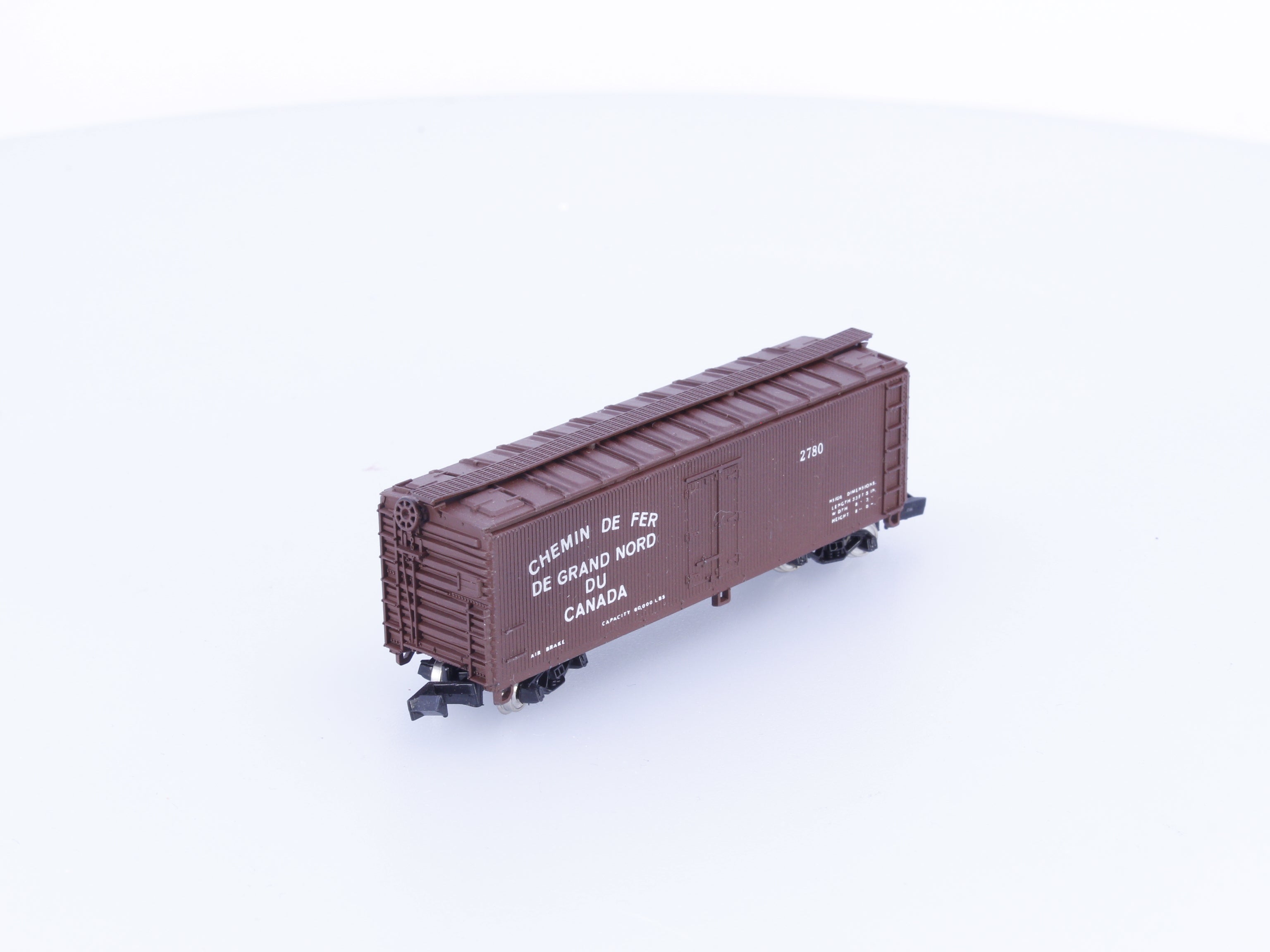 Con Cor 1351-UN N 40' Single Door Boxcar Chemin De Fer De Grand Nord Du Canada 2780
