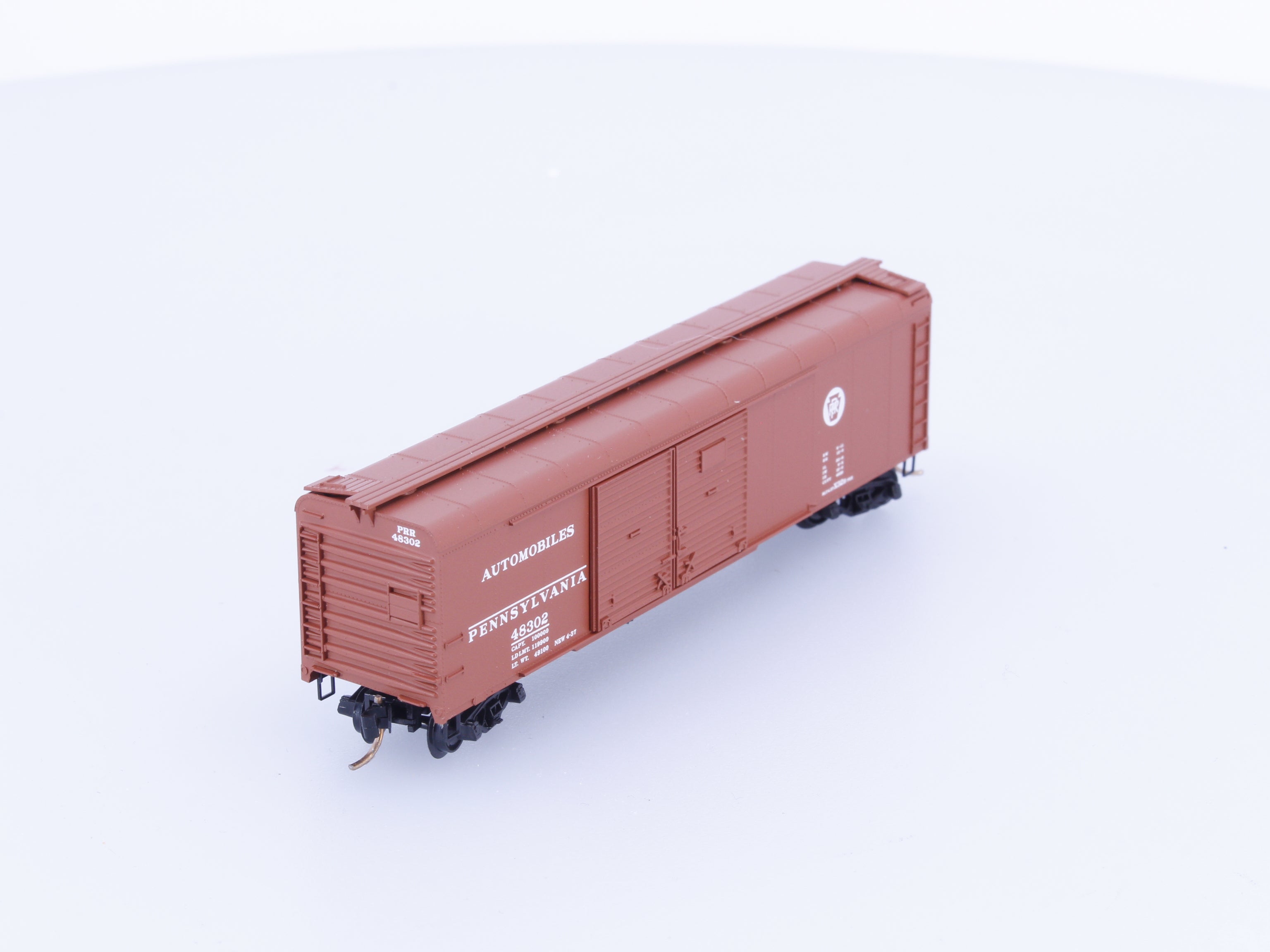 Micro Trains 79010 N 50' Double Sliding Door Wagon Top Roof Boxcar Pennsylvania Railroad (PRR) 48302