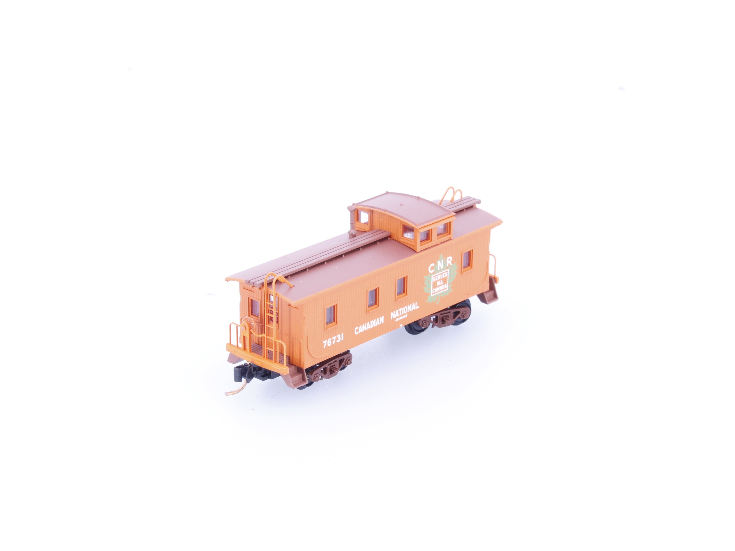 Micro Trains 05100130 N 34' Wood Sheathed Caboose w/ Straight Cupola Canadian National (CN) 76731