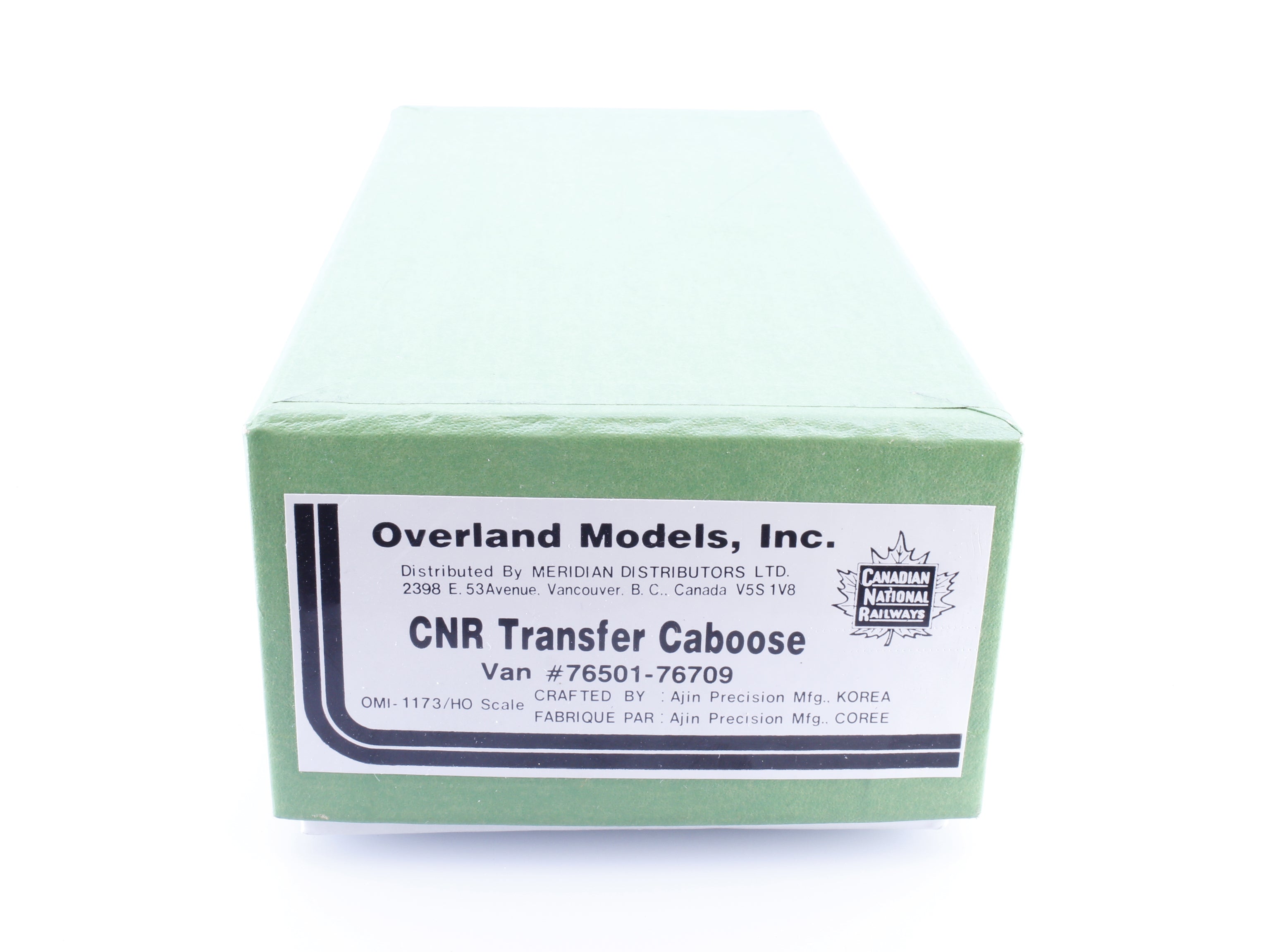 Overland 1173 HO Brass Transfer Caboose Canadian National (CN) 76501-76709