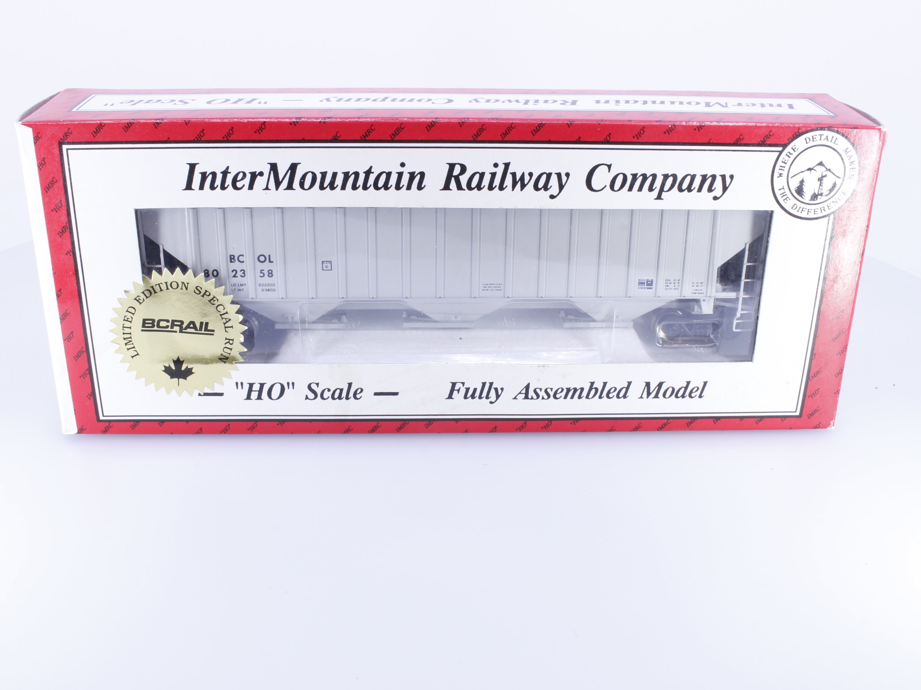 Pacific Western Rail Systems 1026E HO PS-2 3 Bay Covered Hopper Special Run BC Rail (BCOL) 802358