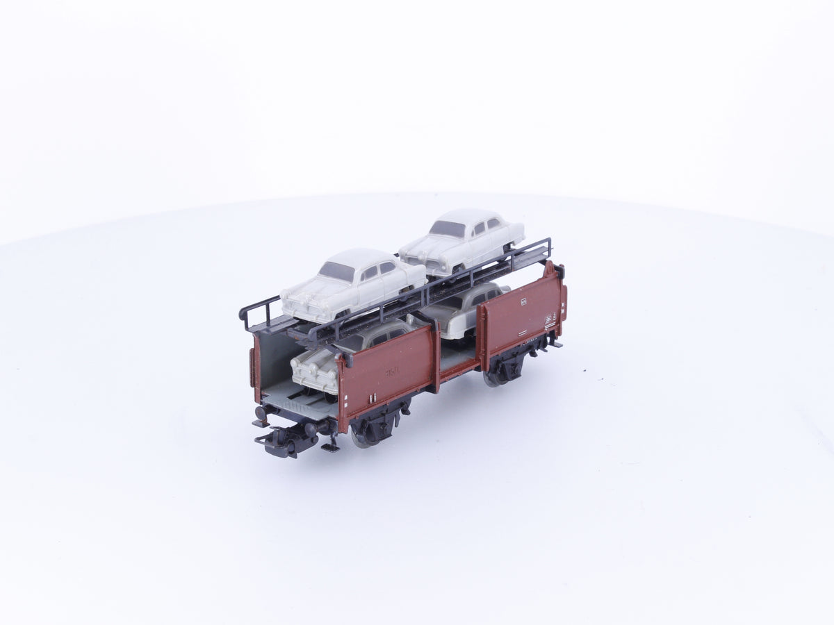 Marklin 4613 HO DB Metal Auto Carrier with 4 Cars 315/4