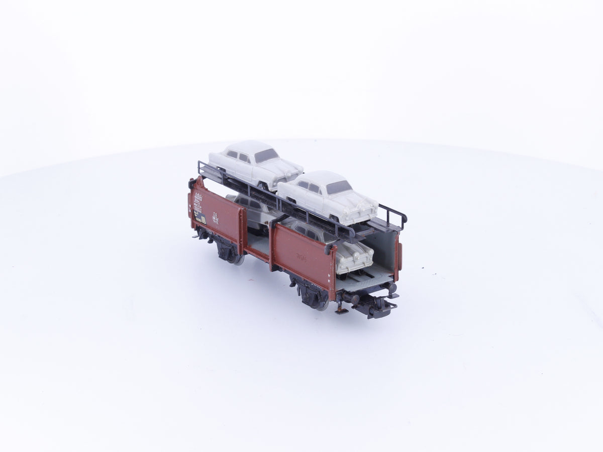 Marklin 4613 HO DB Metal Auto Carrier with 4 Cars 315/4