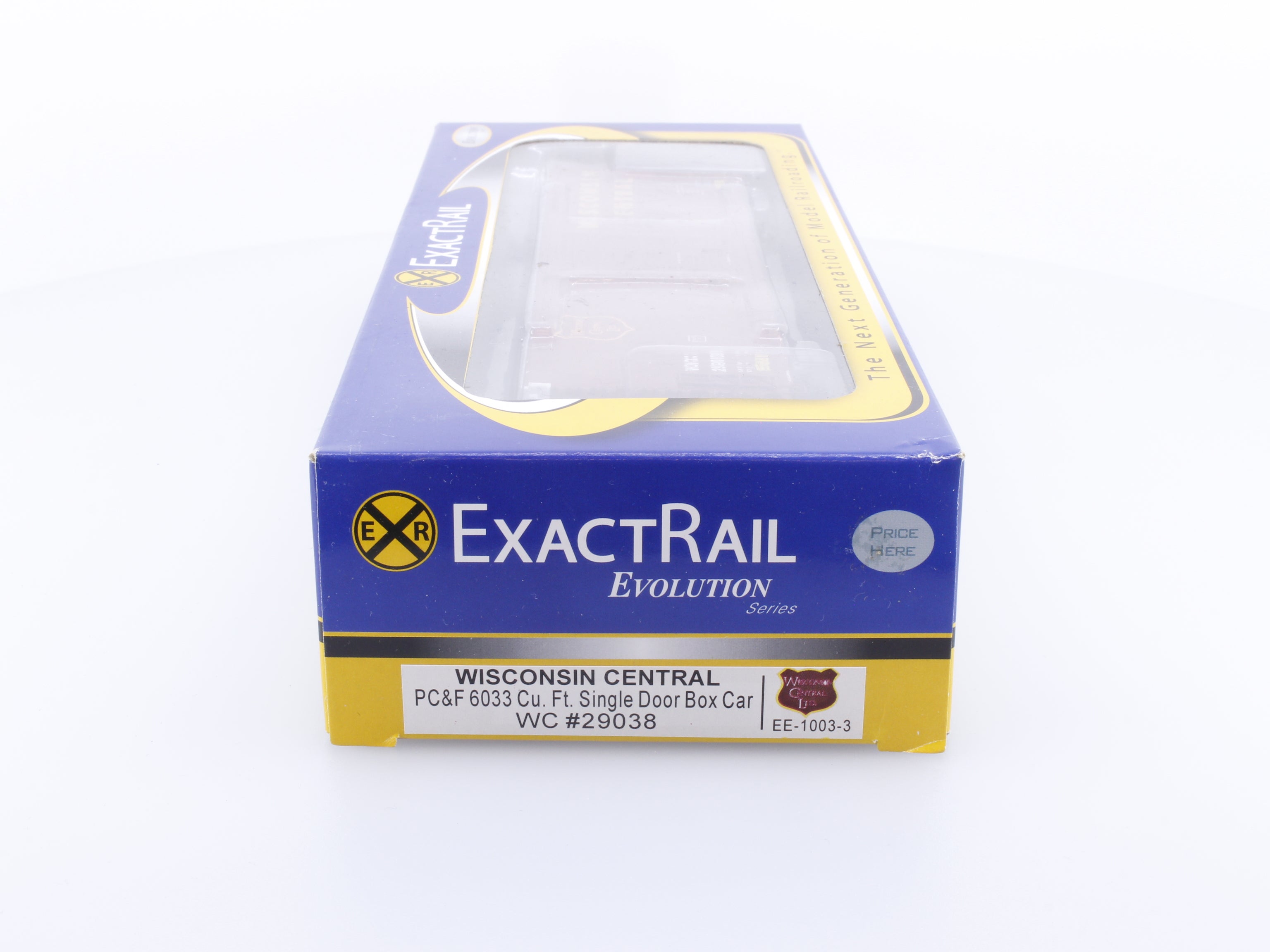 ExactRail EE-1003-3 HO PC&F 6033 Cu. Ft. Single Door Box Car Wisconsin Central (WC) 29038