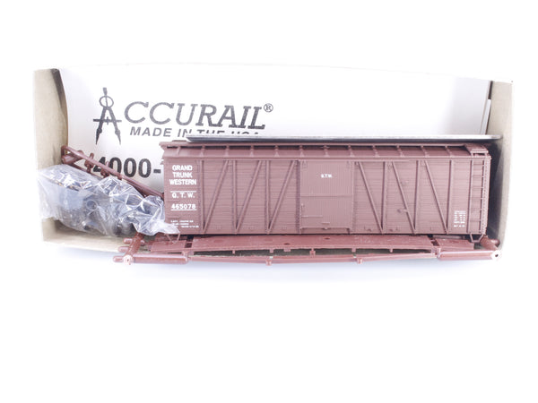 Accurail 4107 HO 40' O.B. Box Wood Ends Grand Trunk Western (GTW) 465078