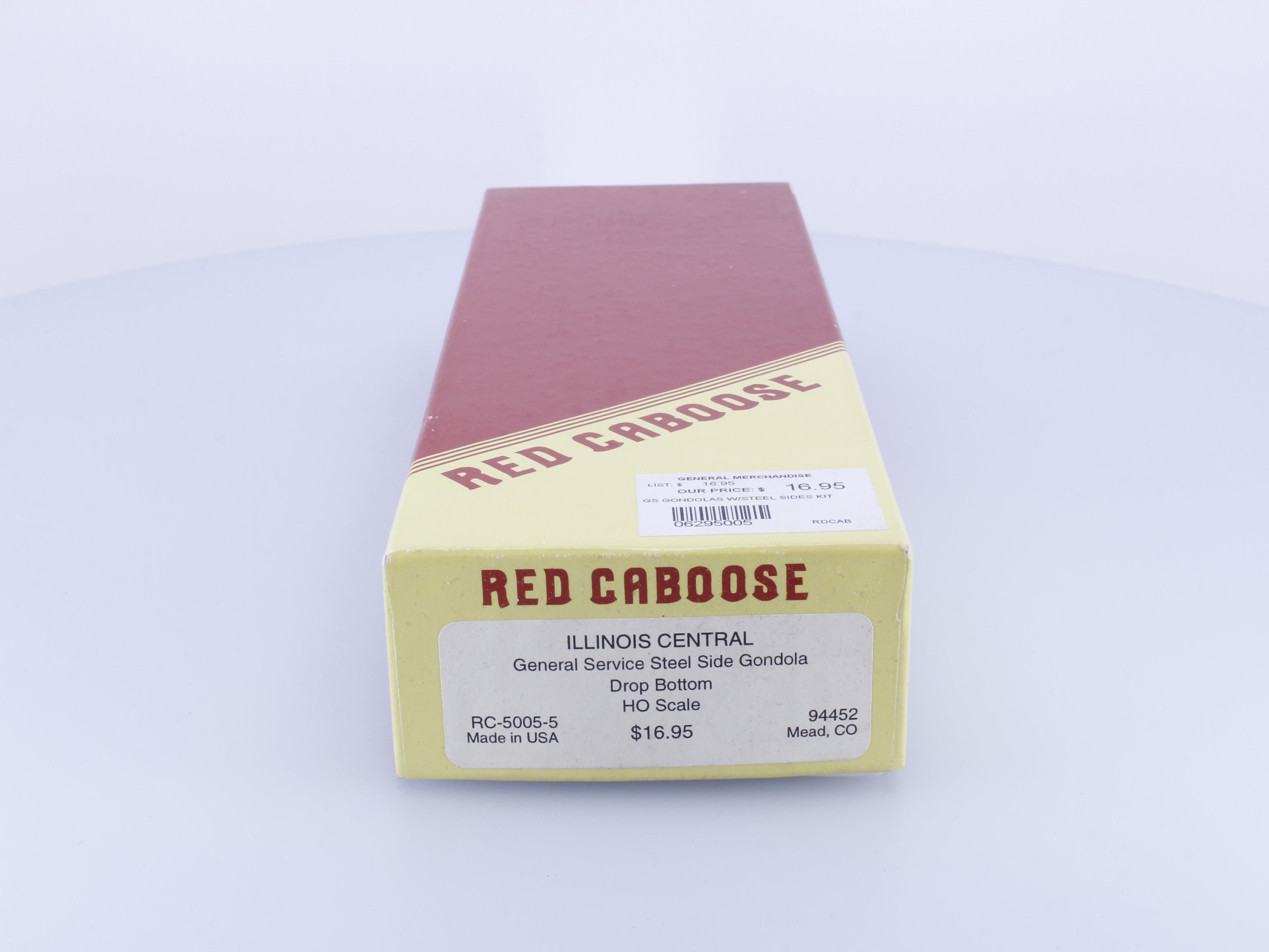 Red Caboose RC-5005-5 HO Steel Side Gondola Illinois Central (IC) 94452