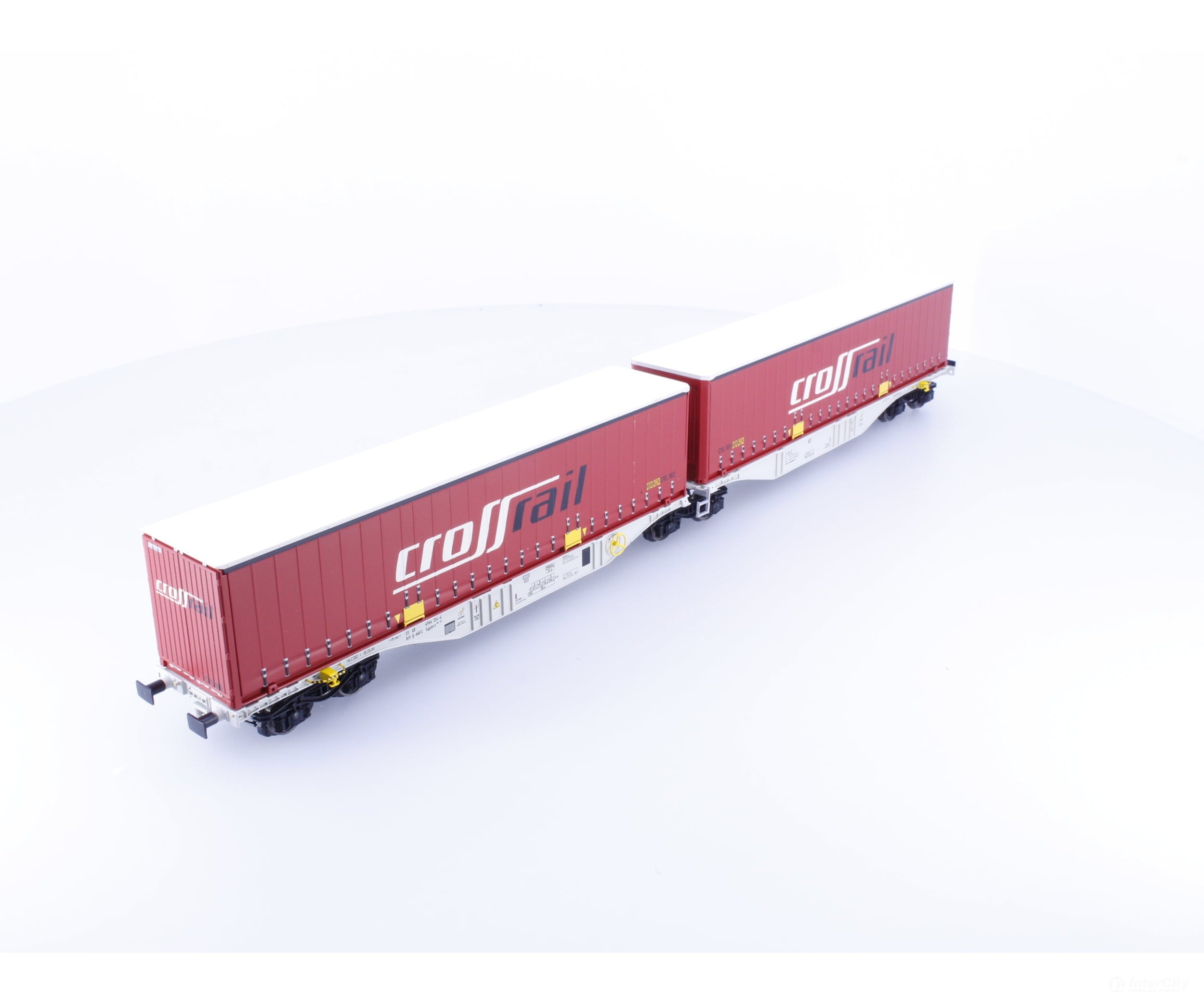 A.C.M.E. 90105 HO SBB-CFF-FFS Cargo Crossrail Dual Intermodal Flat Cars with Containers - European Freight Cars