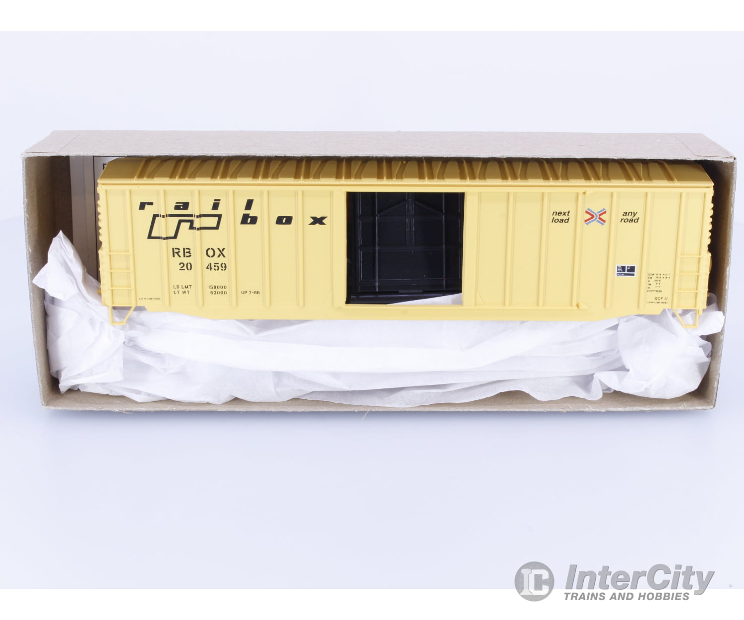 Accurail 81591 HO 50’ Exterior Post Welded Steel Boxcar Railbox (RBOX) 20459 Freight Cars