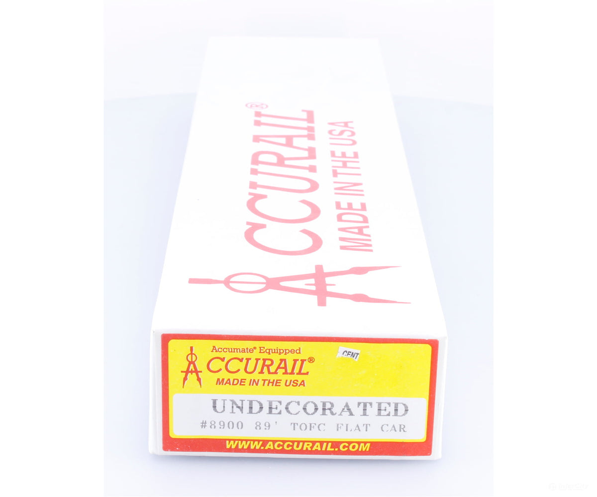 Accurail 8900 HO 89’ TOFC Flat Car #2 Undecorated - Freight Cars