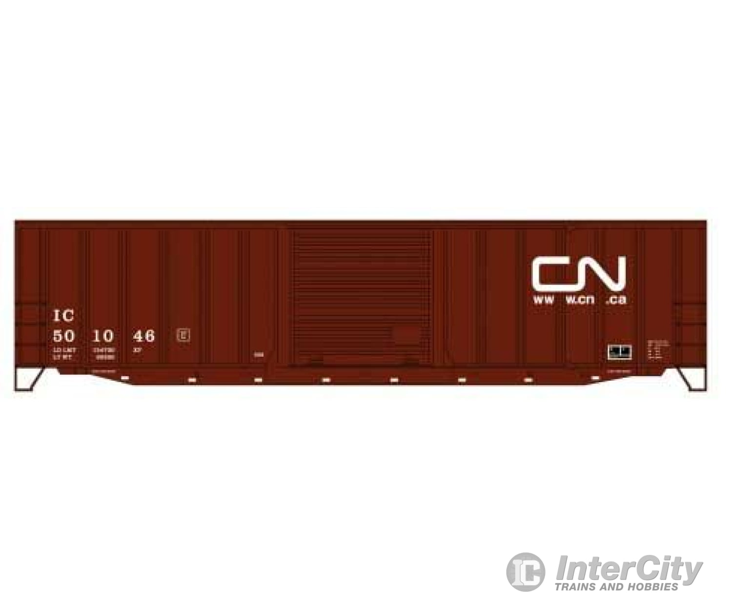 Accurail Inc Ho 5662 50 Exterior-Post Modern Boxcar - Kit -- Canadian National Ic 501046 (Boxcar Red
