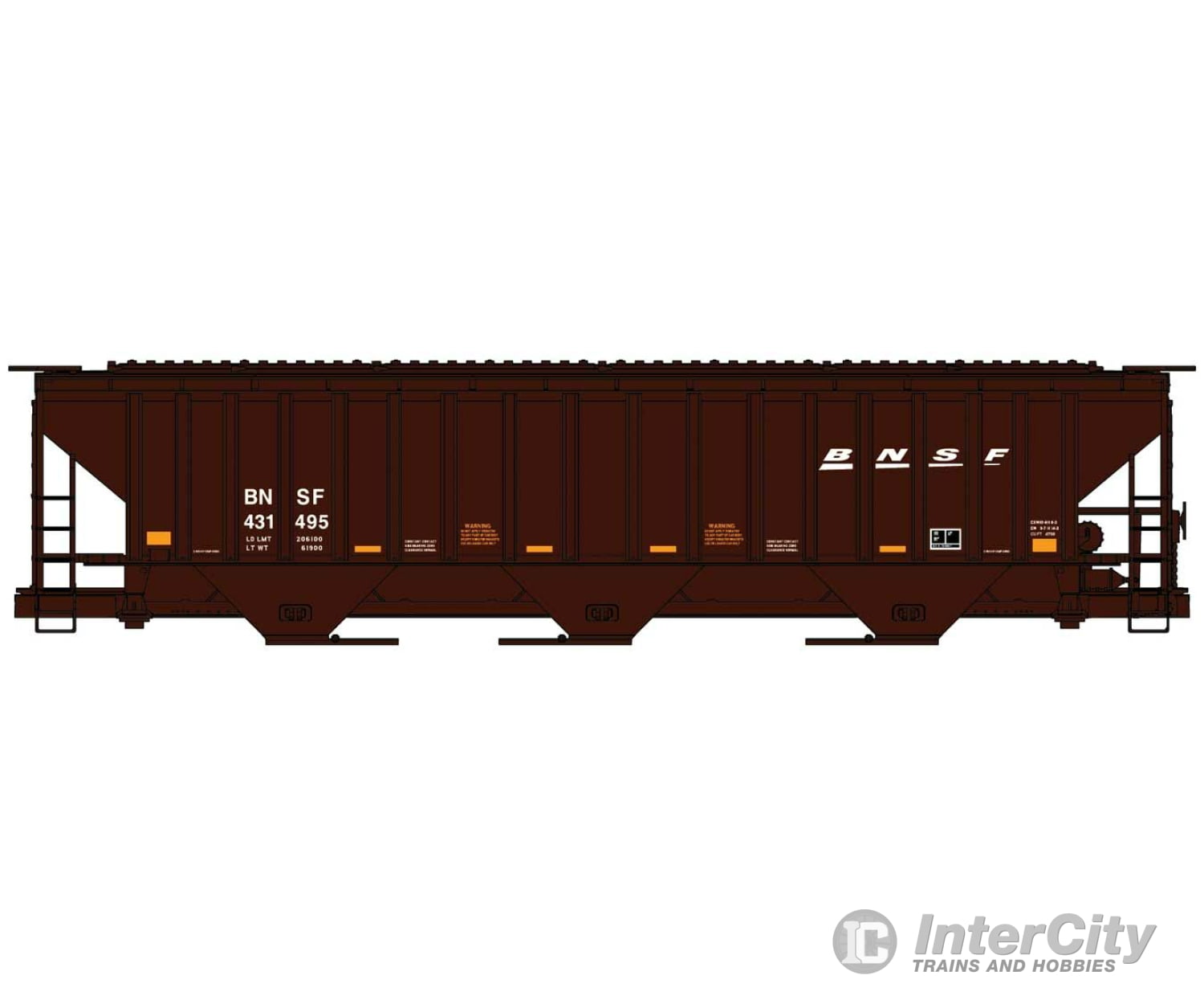 Accurail Inc Ho 6537 Pullman-Standard 4750 3-Bay Covered Hopper - Kit -- Bnsf Railway 431495 (Boxcar