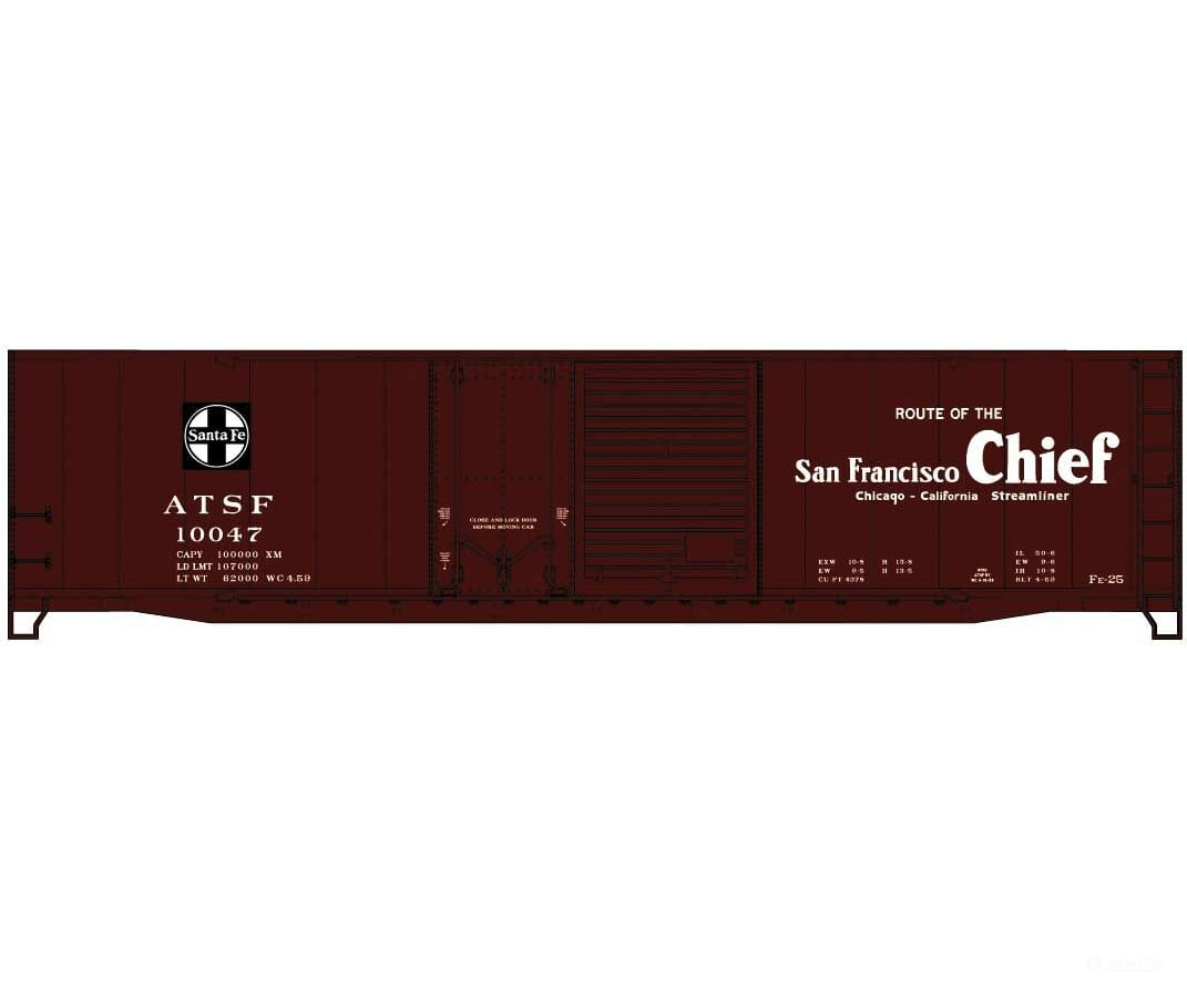 Accurail Inc Ho 81073 50 Welded-Side Combination-Door Boxcar - Kit -- Santa Fe 10047 (Boxcar Red San