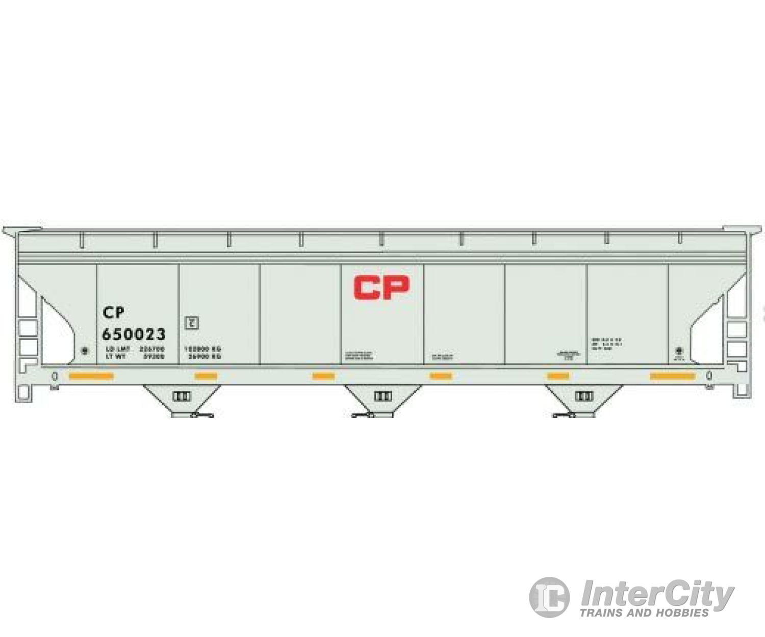 Accurail Inc Ho 81261 Acf 47 3-Bay Center-Flow Covered Hopper - Kit -- Canadian Pacific (2019