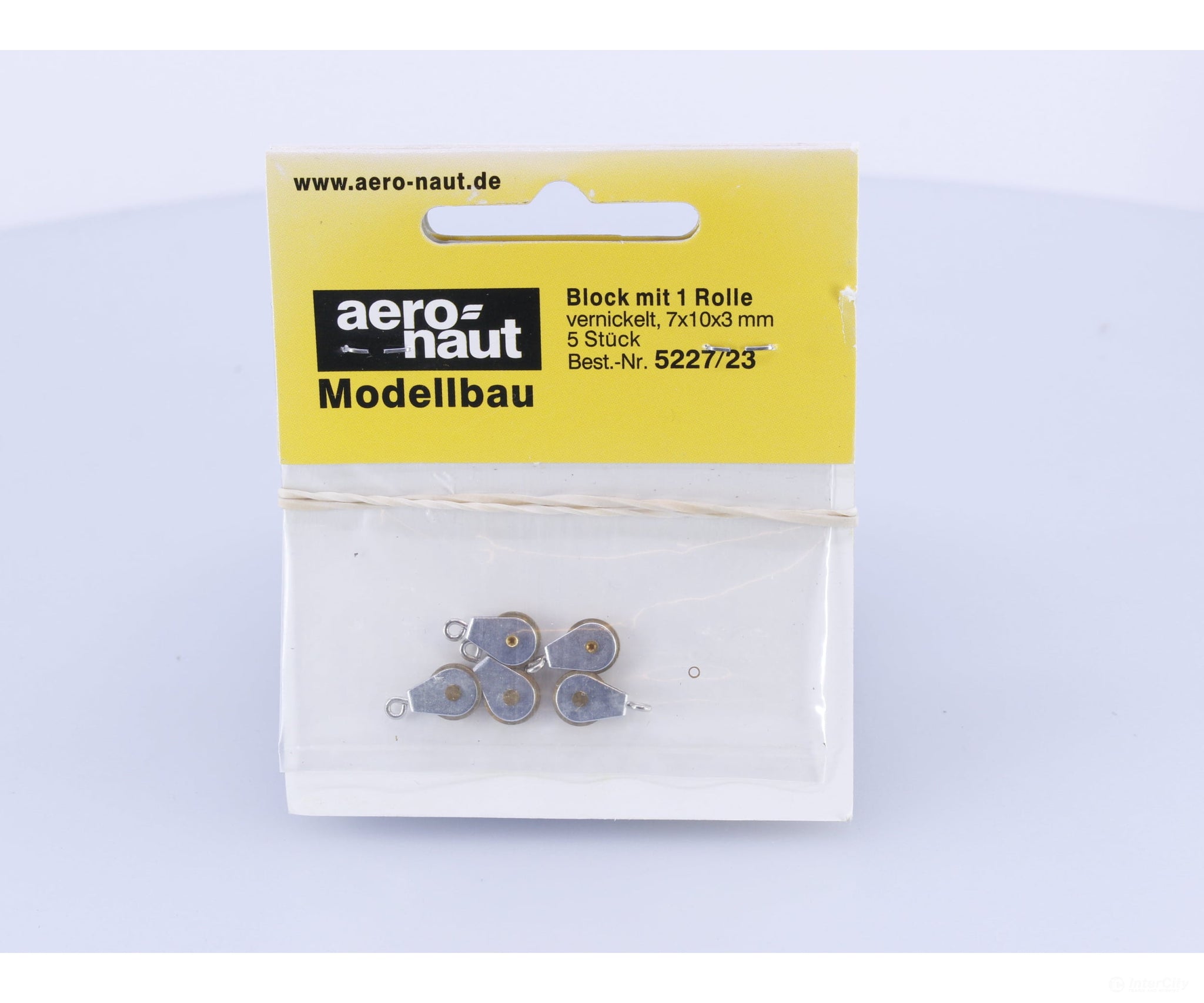 Aero-Naut 5227/23 Nickle-Plated Block with 1 Roll Block mit 1 Rolle 5 pcs #1 Parts