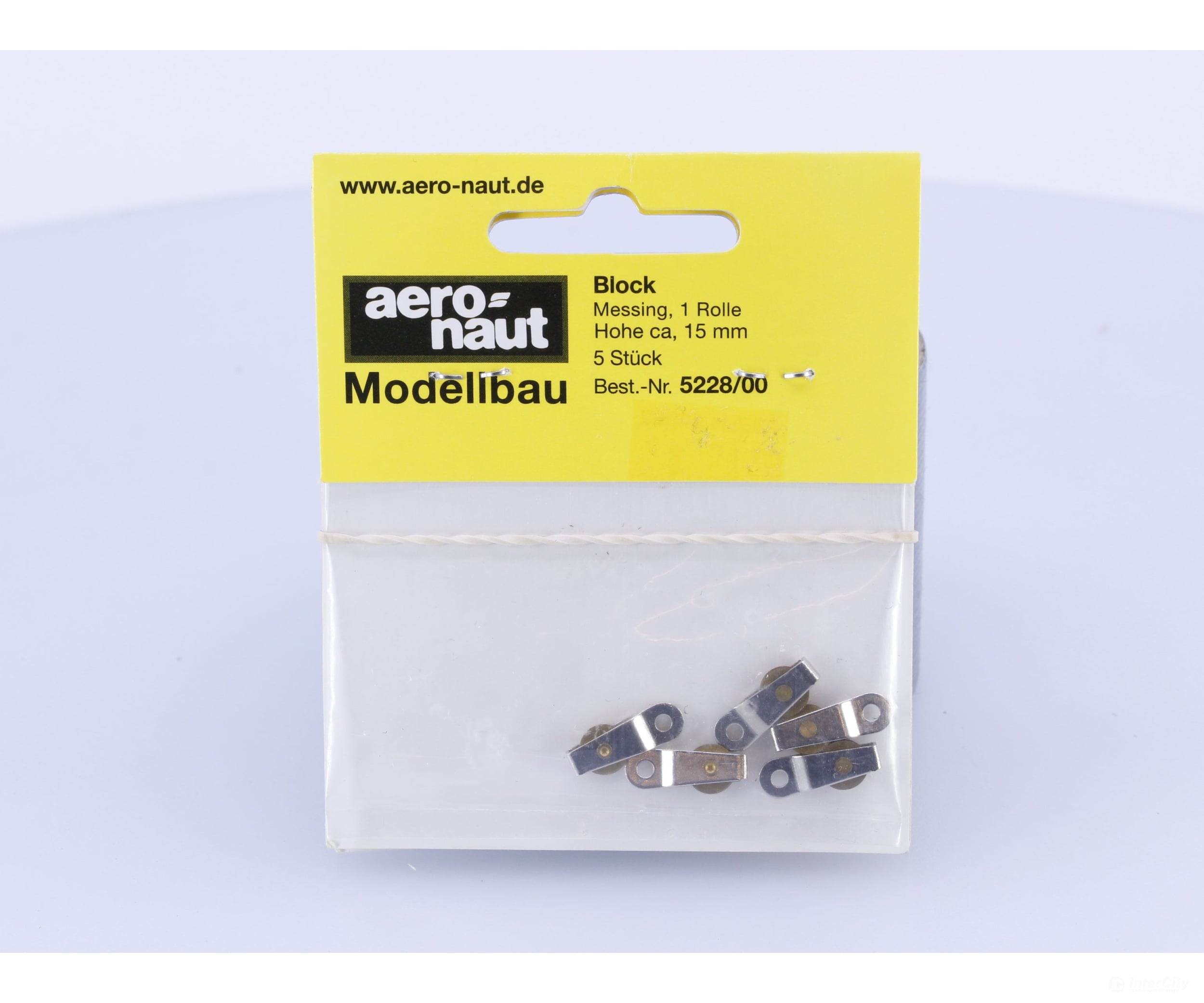 Aero-Naut 5228/00 15mm Brass Block with 1 Roller 5 pcs #1 Parts