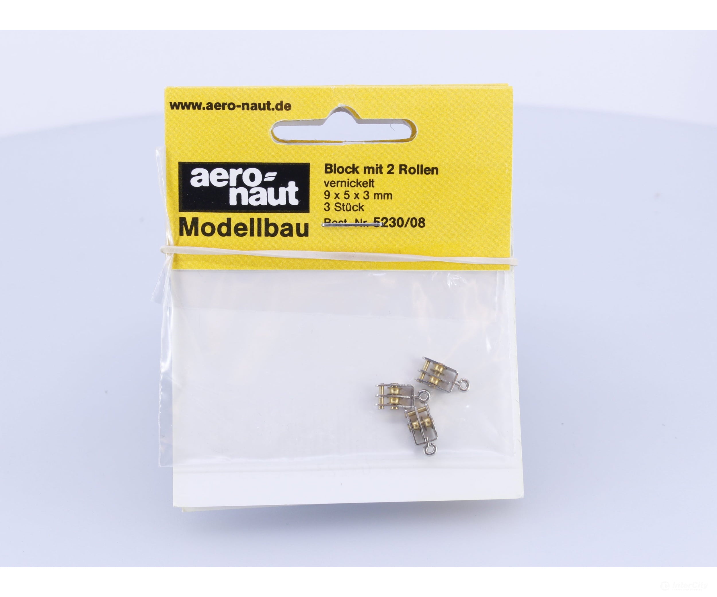 Aero-Naut 5230/08 Nickle-Plated Block With 2 Rollers Block mit 2 Rollen #3 Parts