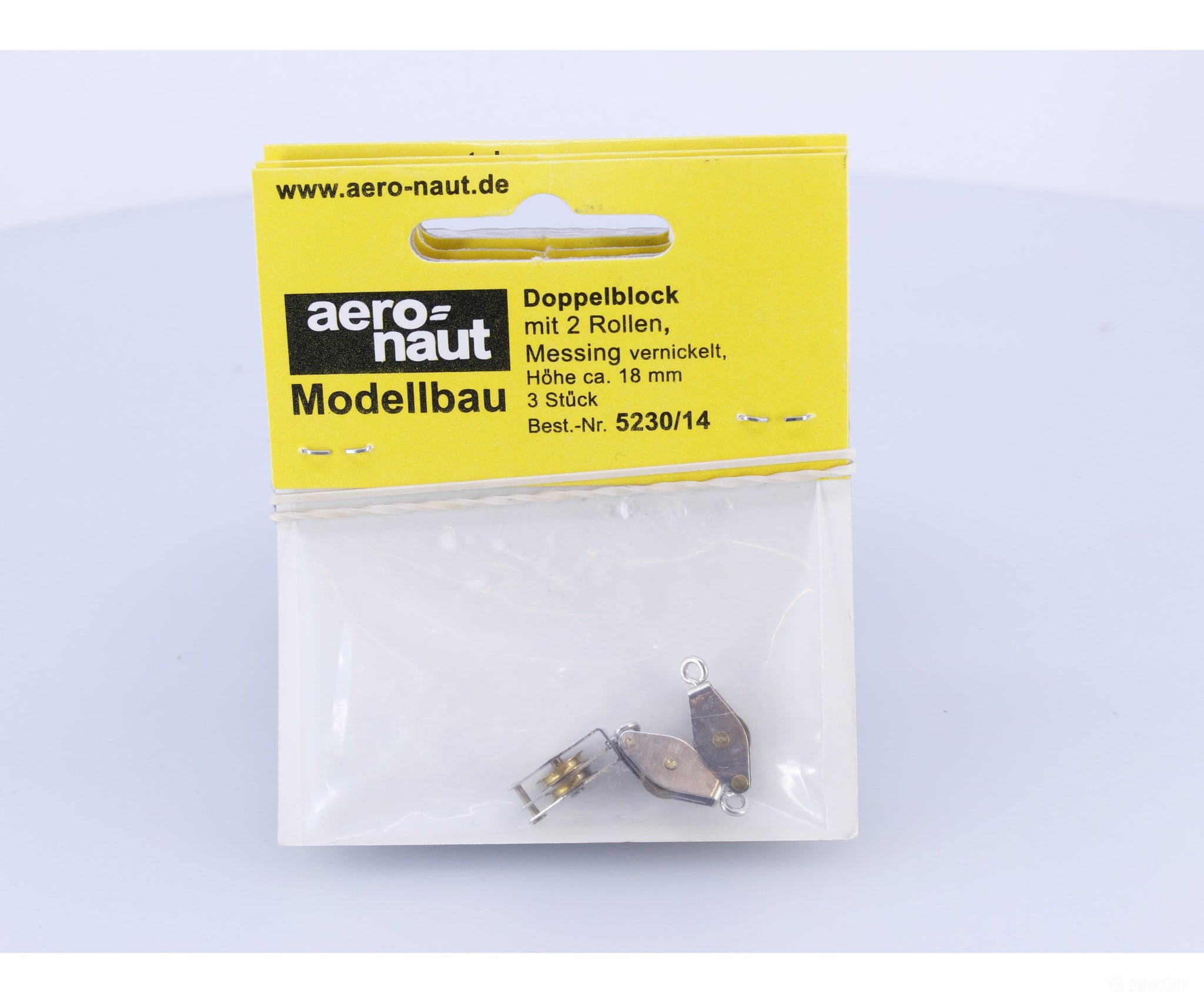 Aero-Naut 5230/14 18mm Nickle-Plated Brass Double Block Roller 3 Pcs #2 Parts