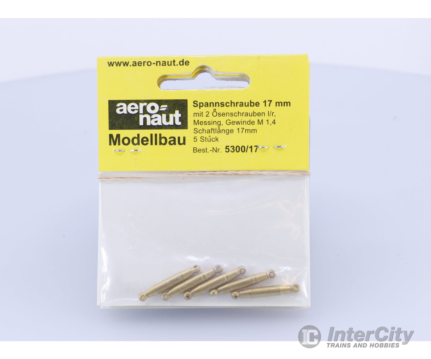 Aero-Naut 5300/17 17mm Shaft Threaded Brass Clamping Screw with 2 Eyebolts 5pcs #3 Parts