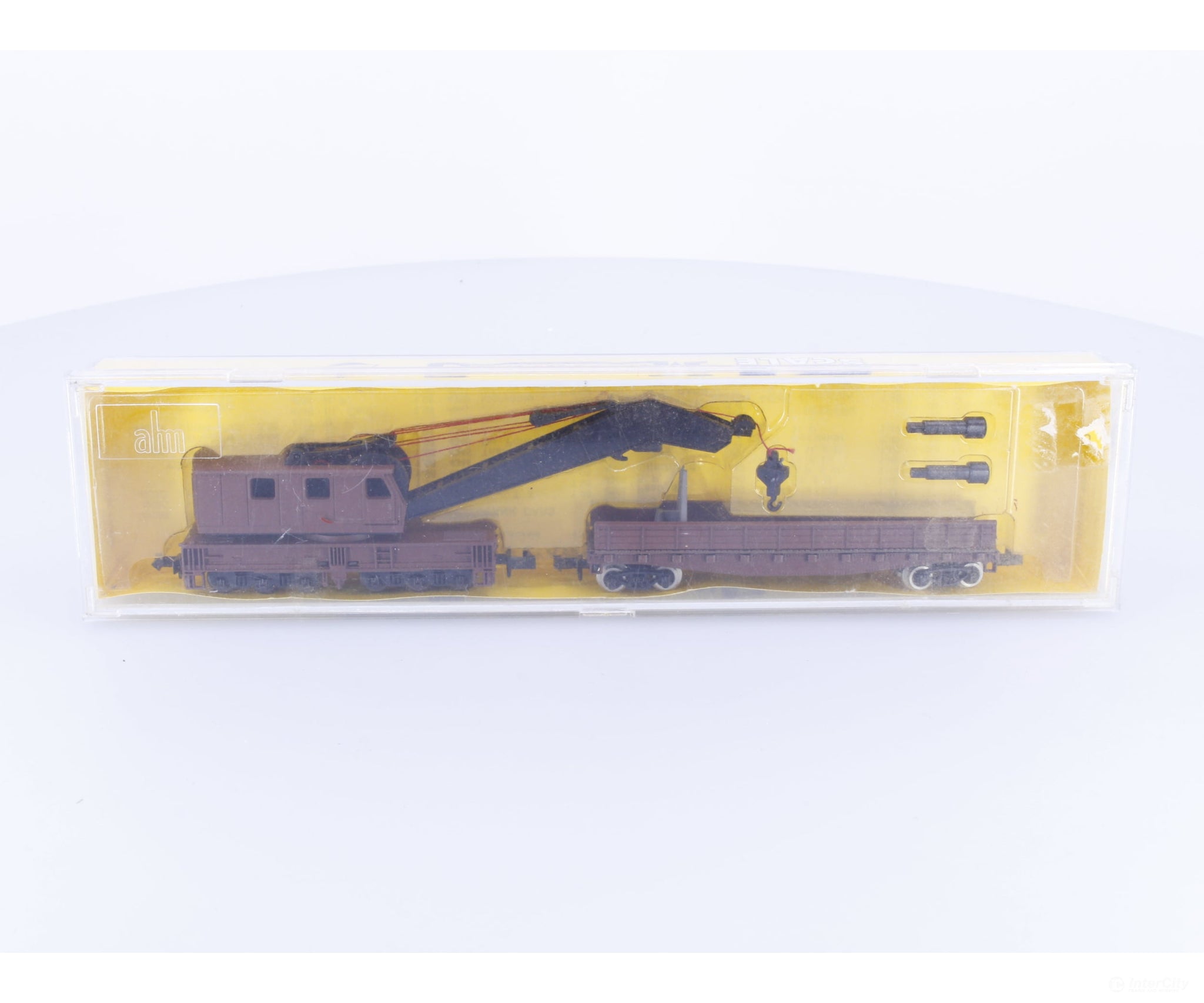 AHM Minitrains 4903C N Wrecking Crane with Gondola Pennsylvania Railroad (PRR) - Freight Cars