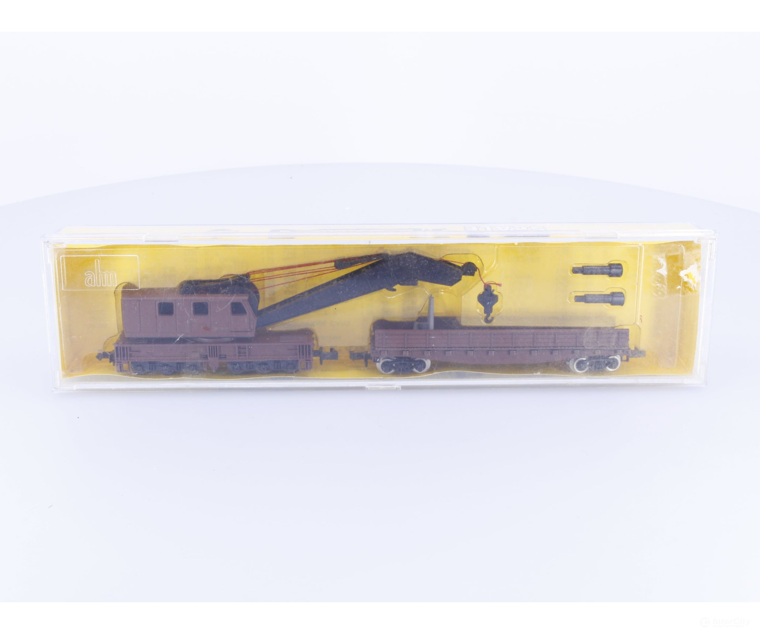 AHM Minitrains 4903C N Wrecking Crane with Gondola Pennsylvania Railroad (PRR) - Freight Cars