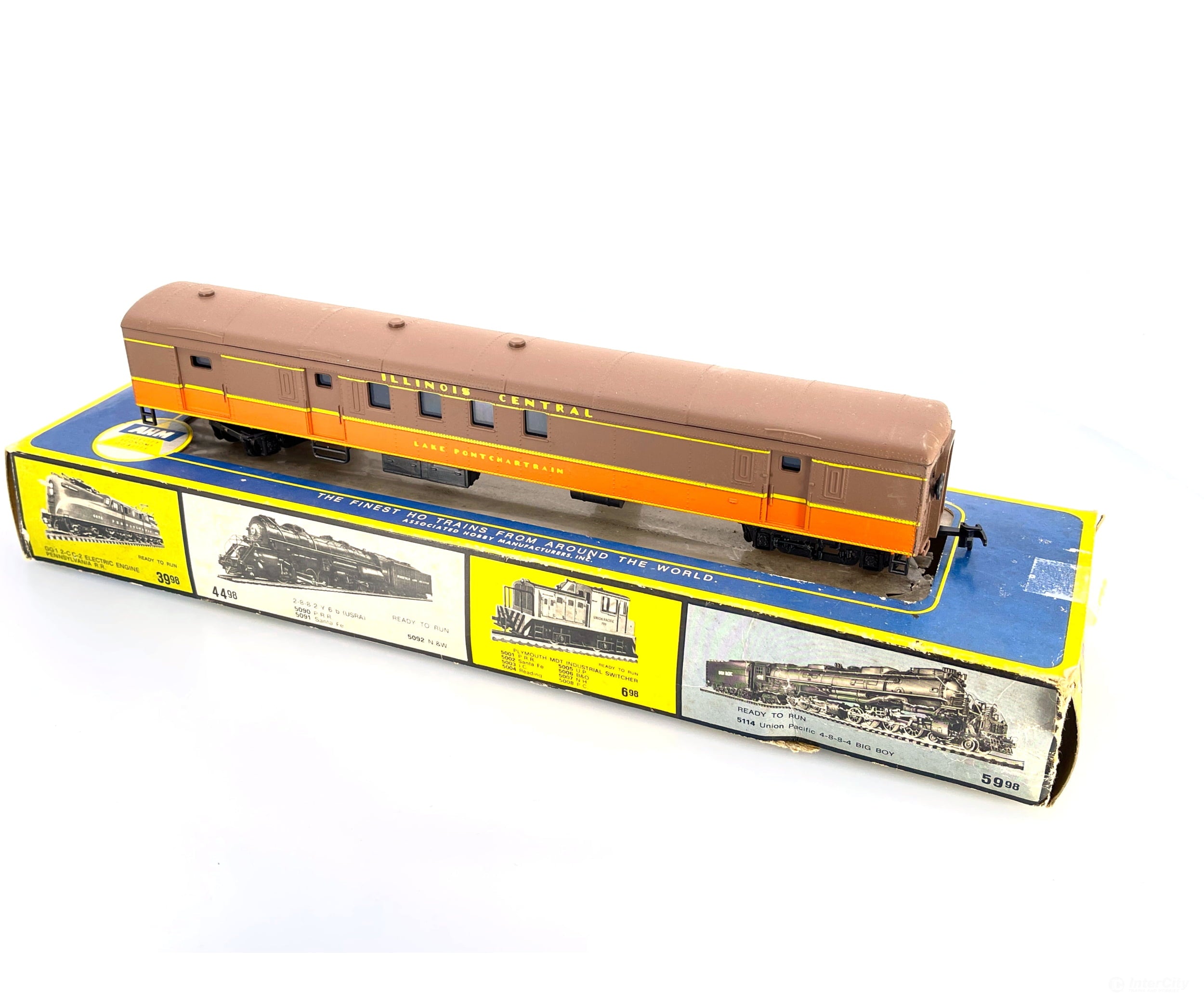 Ahm Minitrains 6403 Ho 1930 R.p.o. Passenger Car 72 Ft. Illinois Central (Ic) (2) Cars
