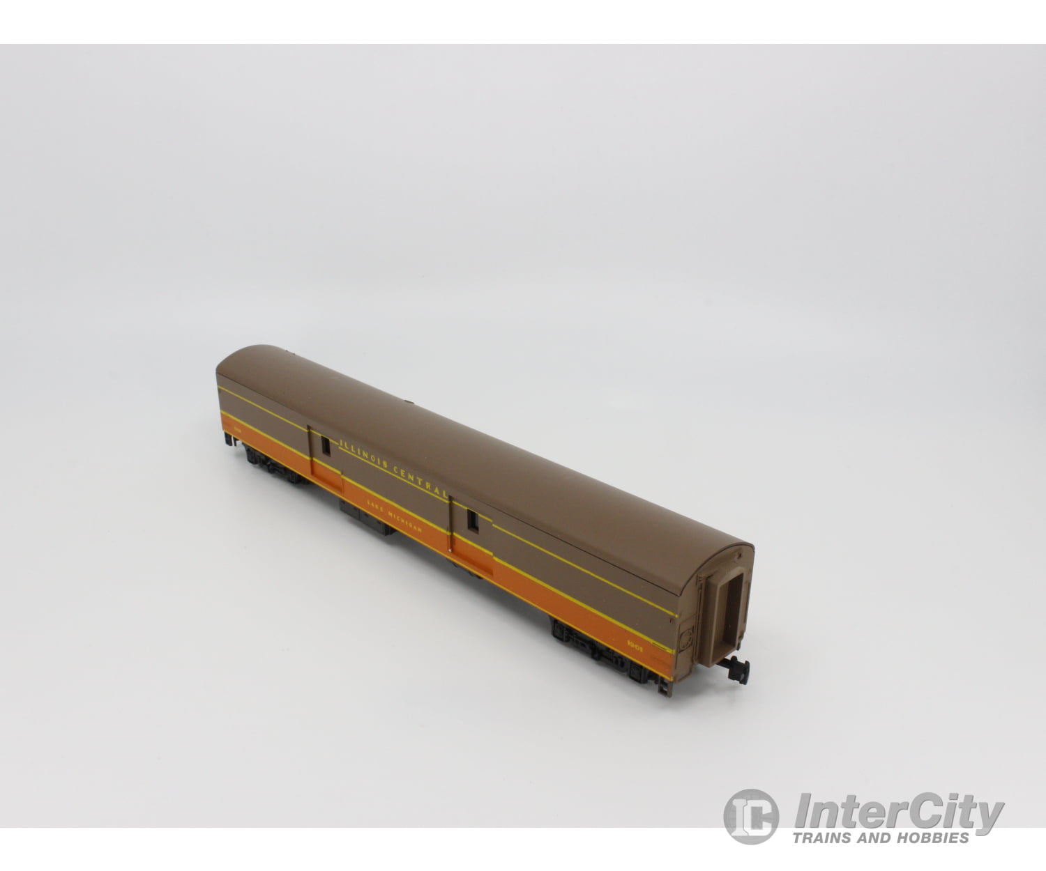 Ahm Minitrains 6407 Ho 1930 Smooth Side Baggage Passenger Car Illinois Central (Ic) 1908 Cars