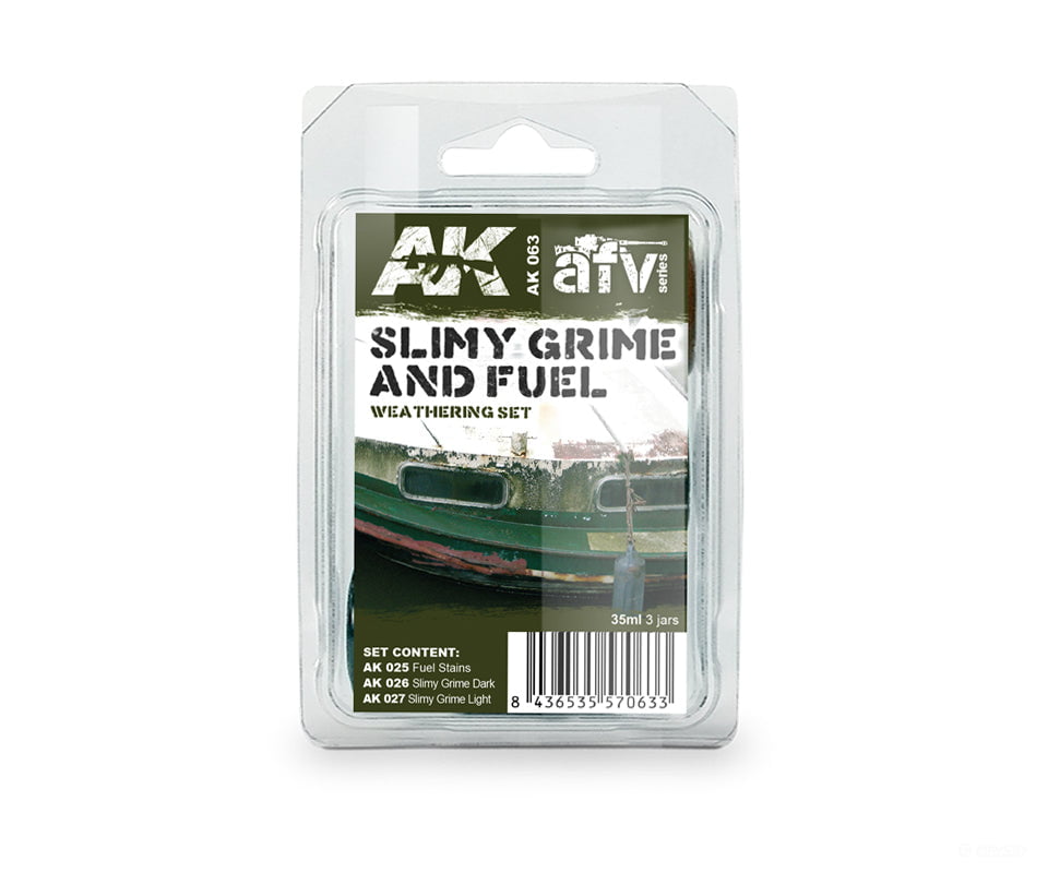 AK Interactive AK063 Slimy Grime & Fuel Weathering Set Weathering