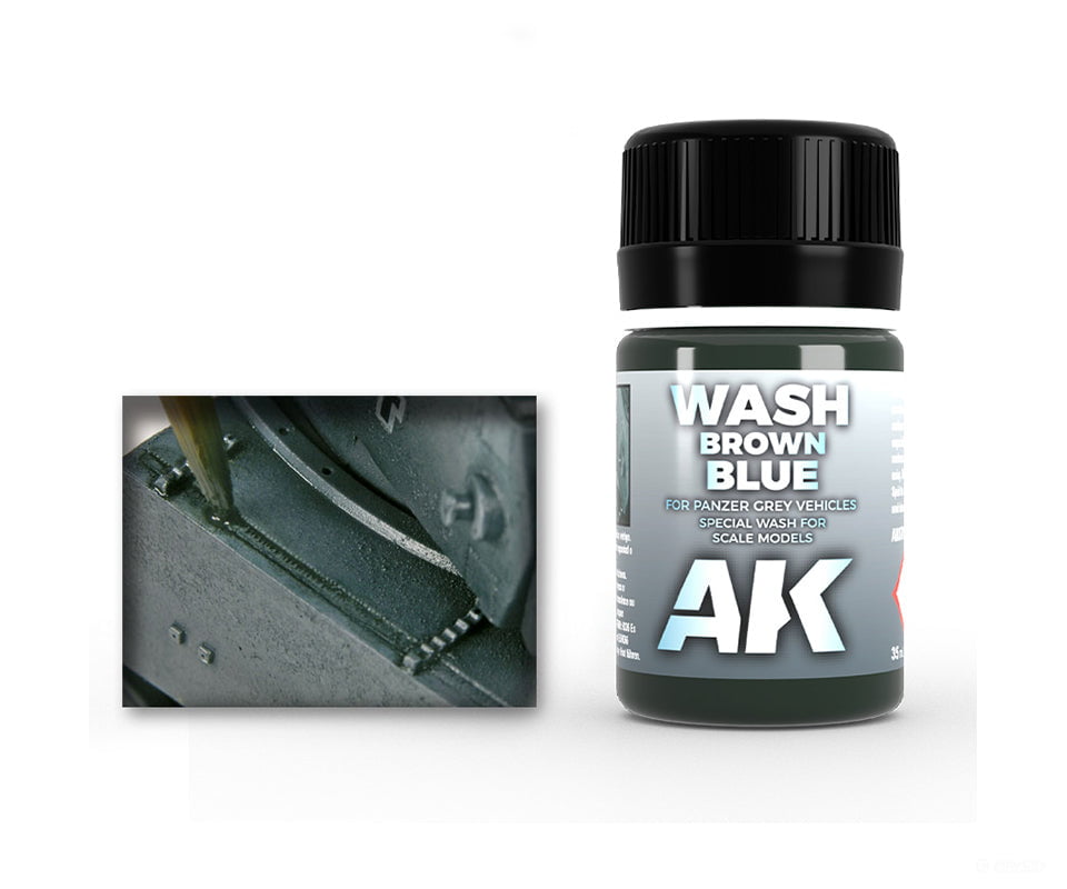 AK Interactive AK070 Brown Blue Wash For Grey - Weathering