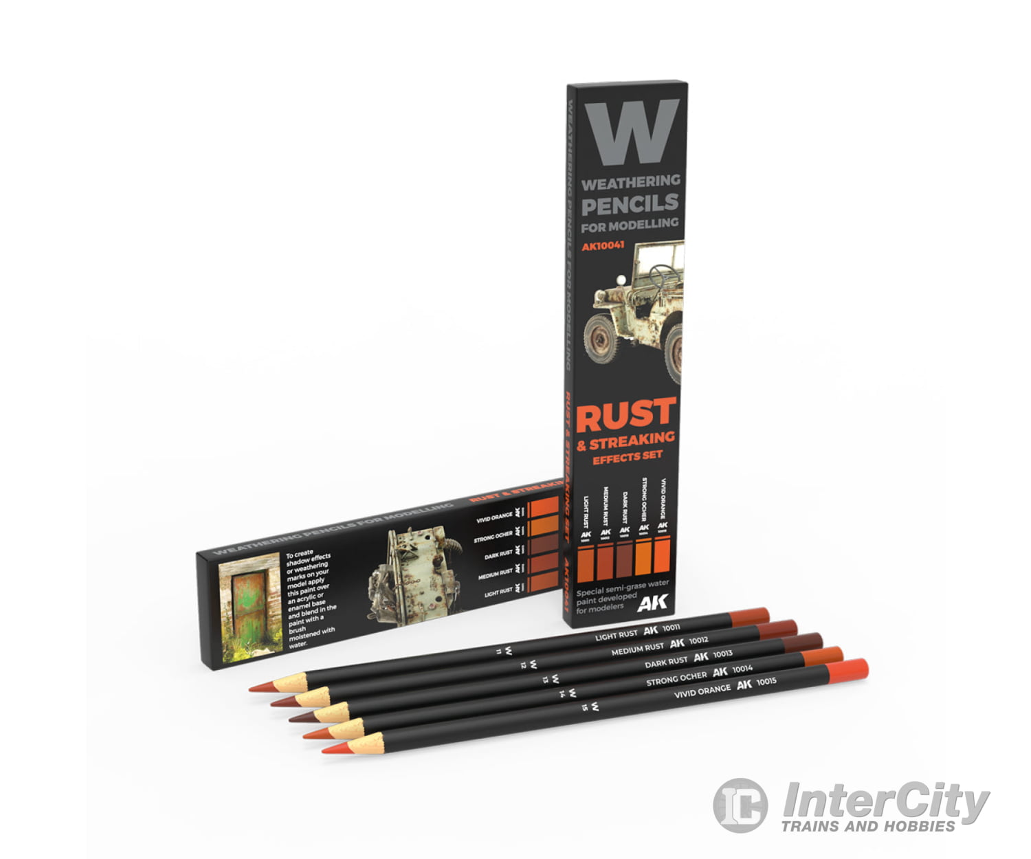 Ak Interactive Ak10041 Weathering Pencils Rust & Streaking: Effects Set