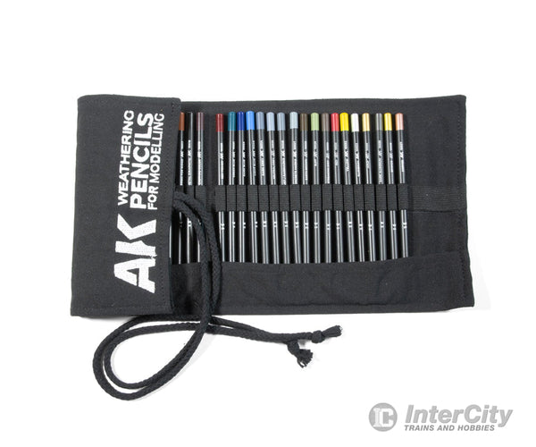Ak Interactive Ak10048 Weathering Pencils - Full Range Cloth Case (All 37 Colours)