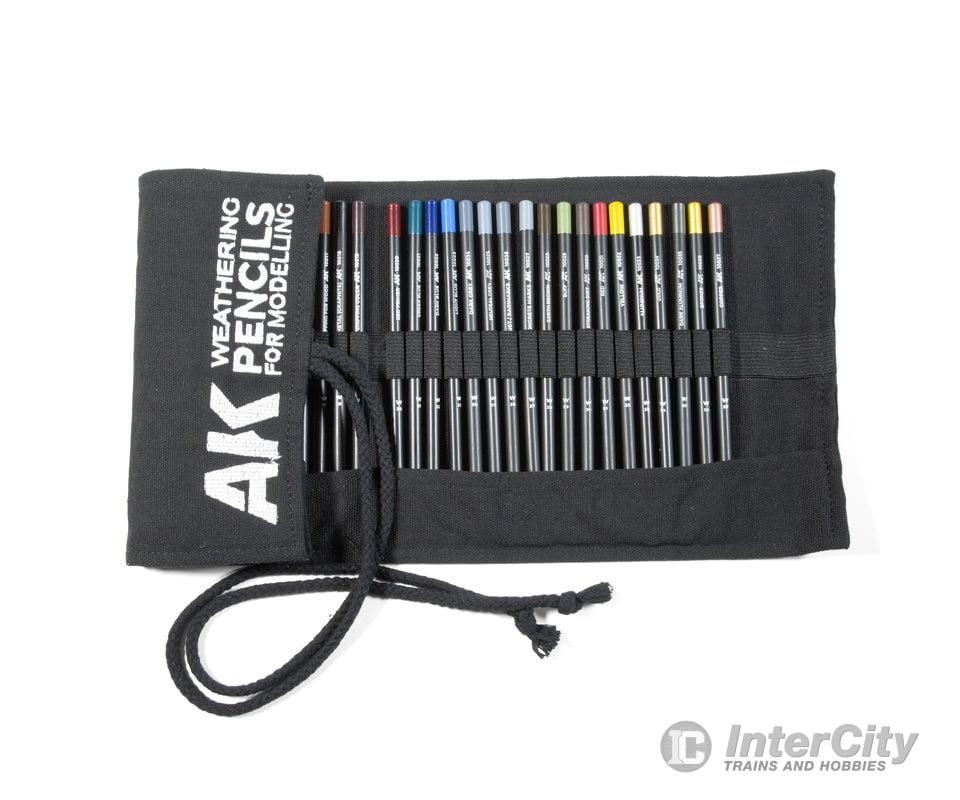 Ak Interactive Ak10048 Weathering Pencils - Full Range Cloth Case (All 37 Colours)