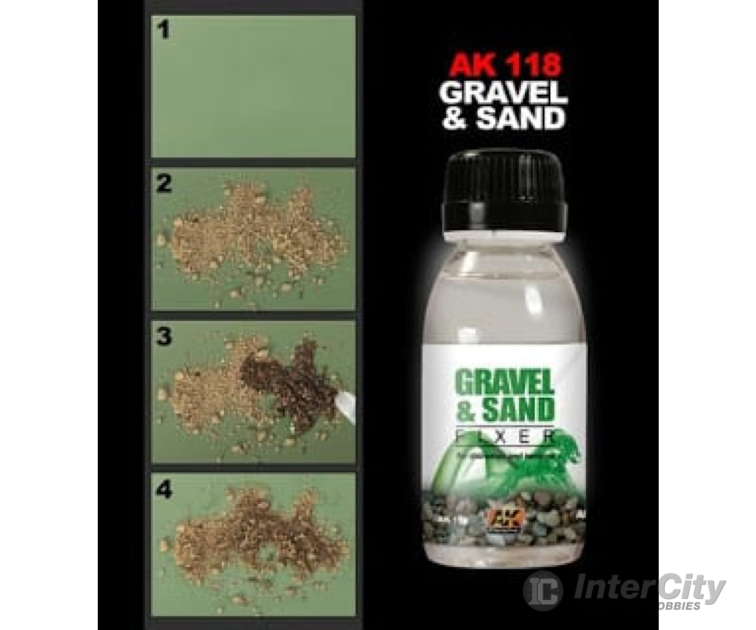 AK Interactive AK118 Gravel and Sand Fixer 35ml Weathering