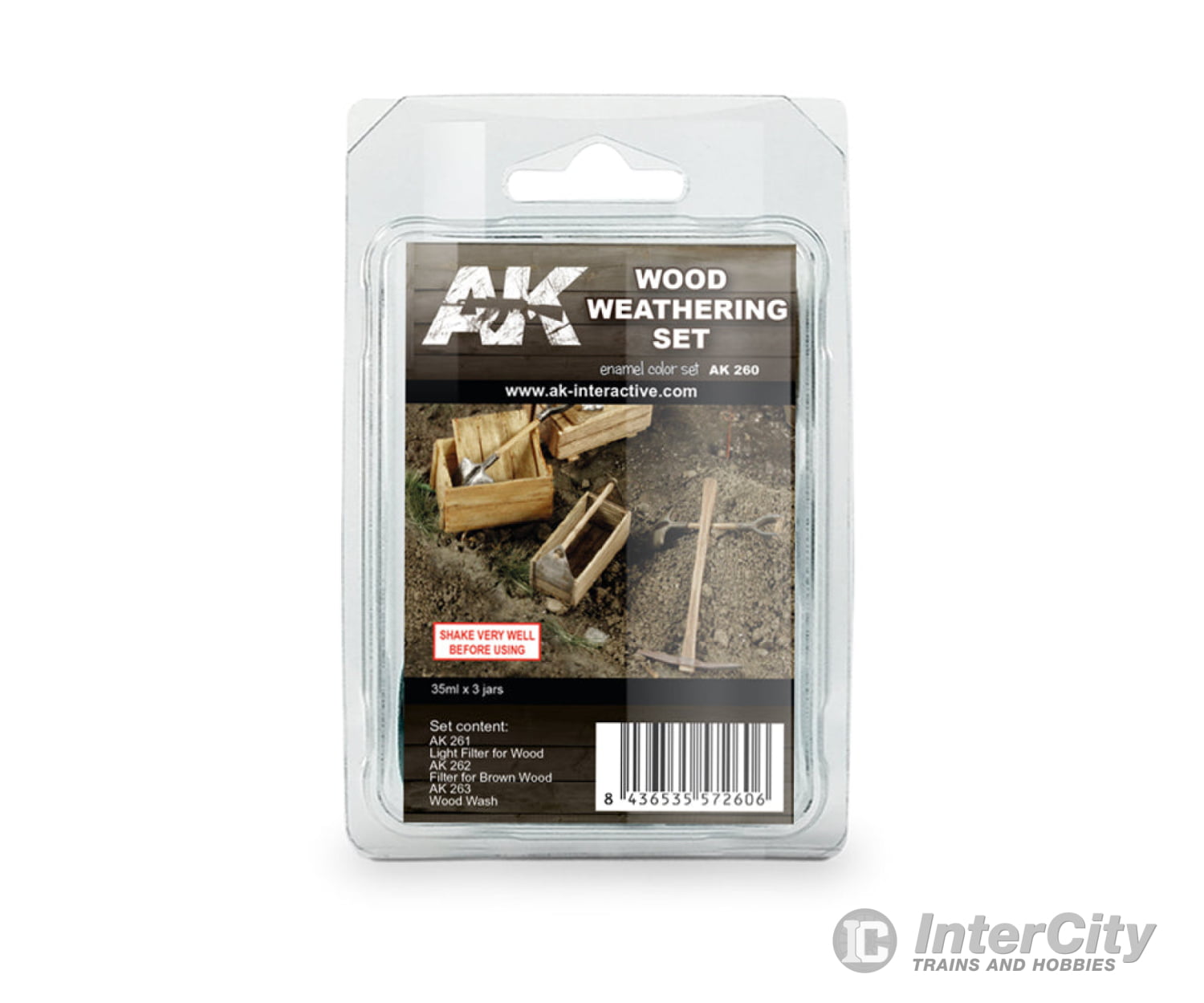 AK Interactive AK260 Wood Weathering Set Weathering