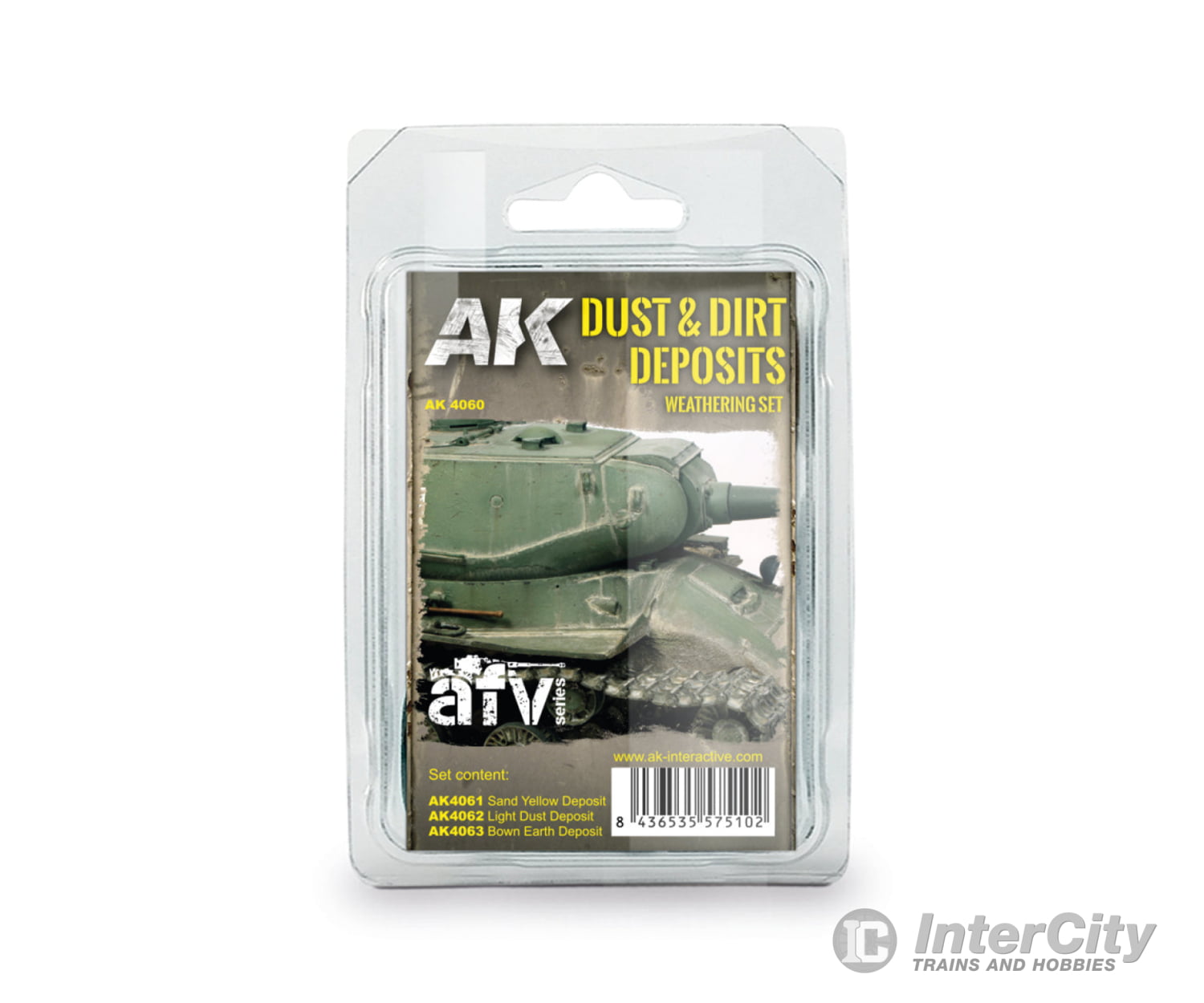 AK Interactive AK4060 Dust & Dirt Seposits Weathering Set Weathering