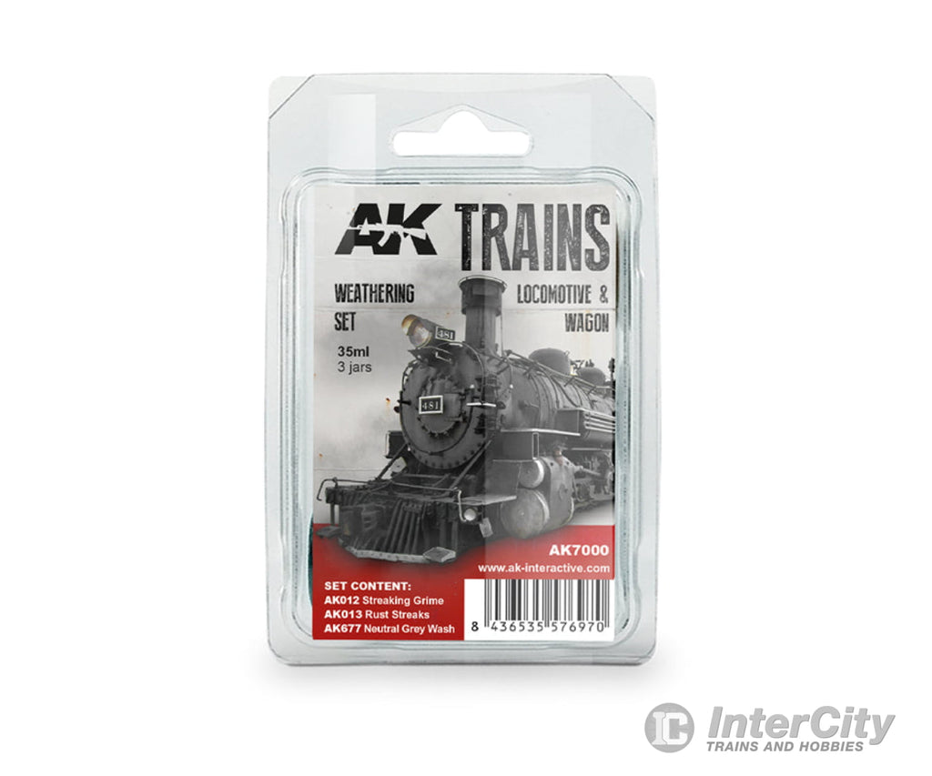 Ak Interactive Ak7000 Trains Locomotive & Wagon Weathering Set