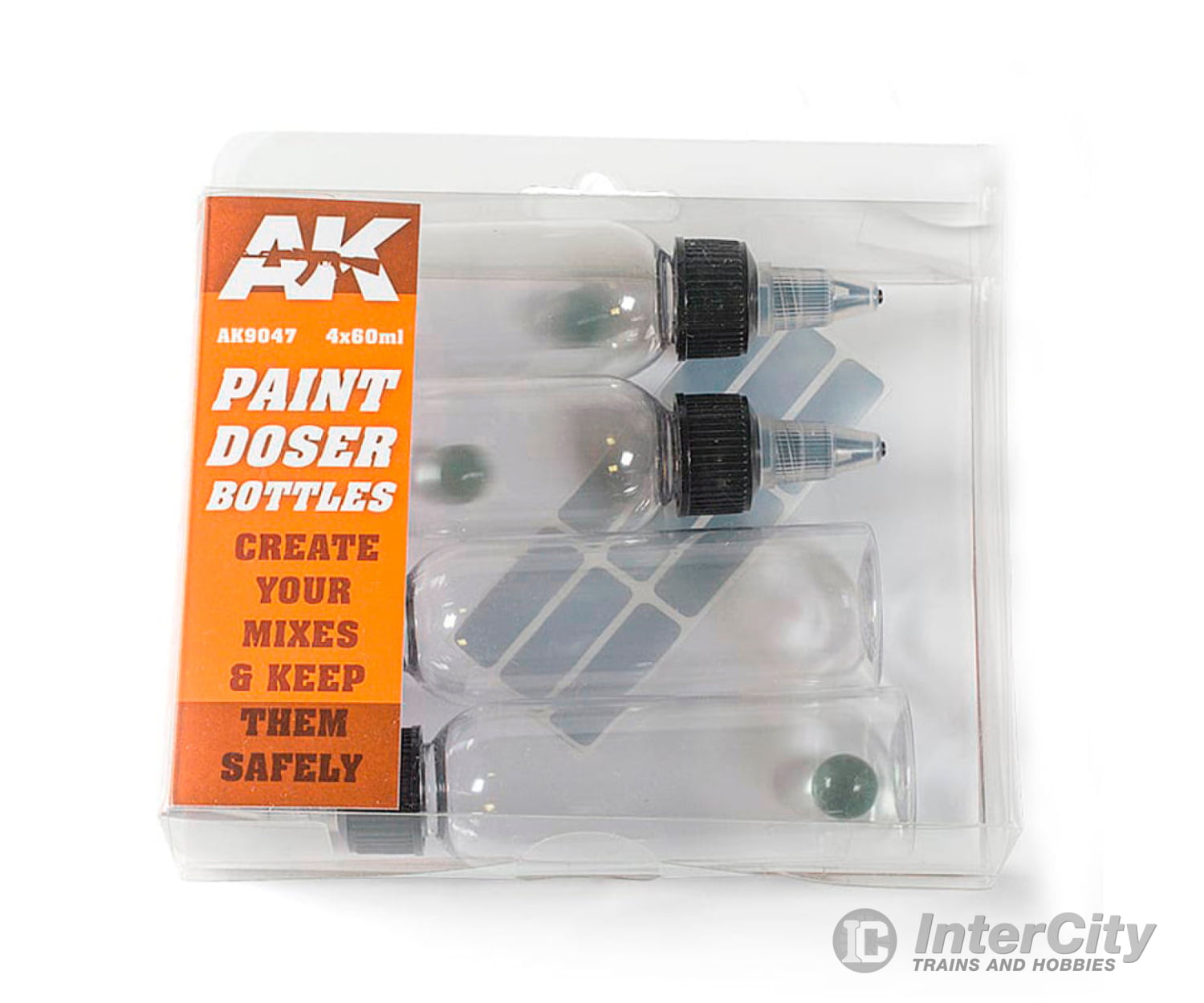 AK Interactive AK9047 Paint Doser Bottles - 4 pcs - 60ml Tools