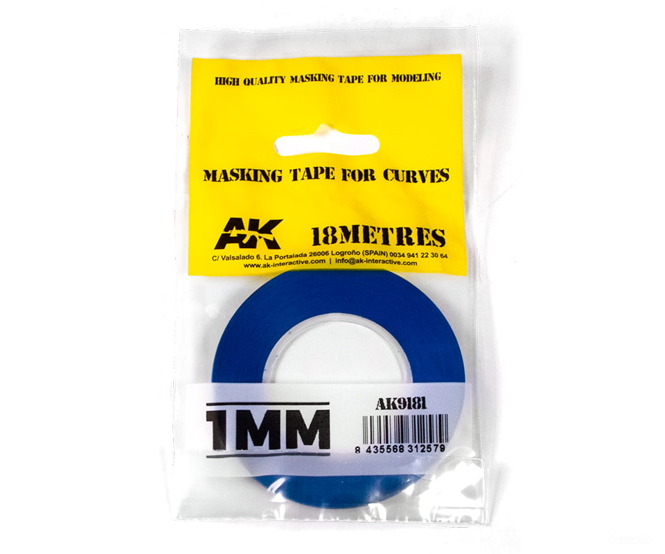 AK Interactive AK9181 Masking Tape for Curves - 1mm Tools