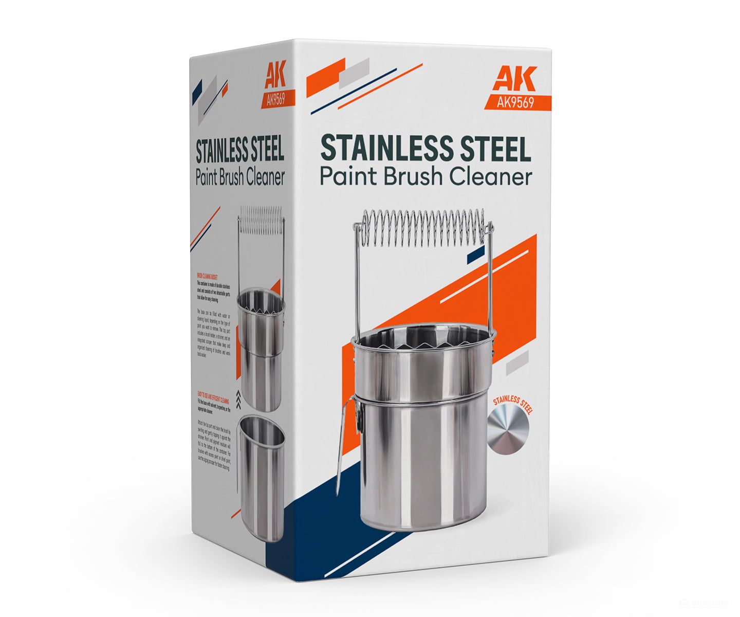 AK Interactive AK9569 Stainless Steel Paint Brush Cleaner - Tools