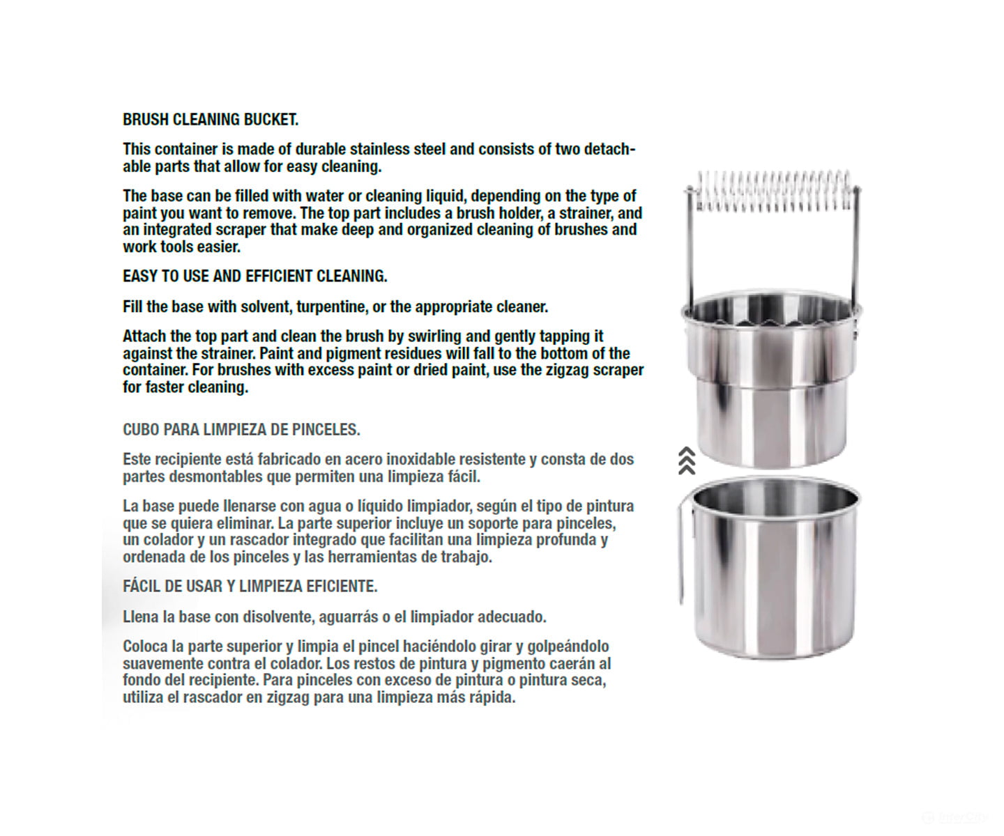 AK Interactive AK9569 Stainless Steel Paint Brush Cleaner - Tools