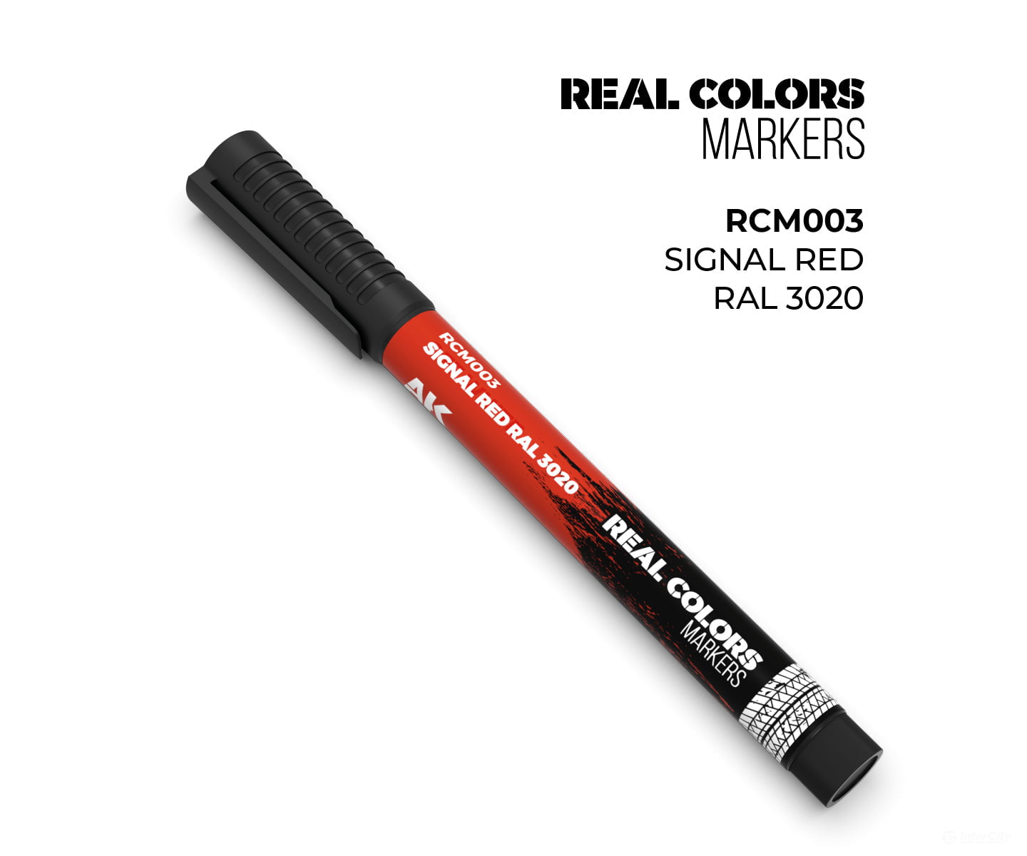 AK Interactive Real Color RC Markers RCM003 Signal Red RAL 3020 - 1 pc - Paint