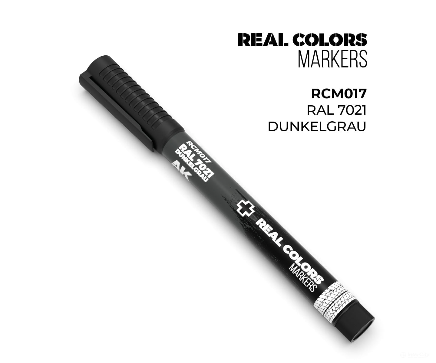 AK Interactive Real Color RC Markers RCM017 RAL 7021 Dunkelgrau - 1 pc - Paint
